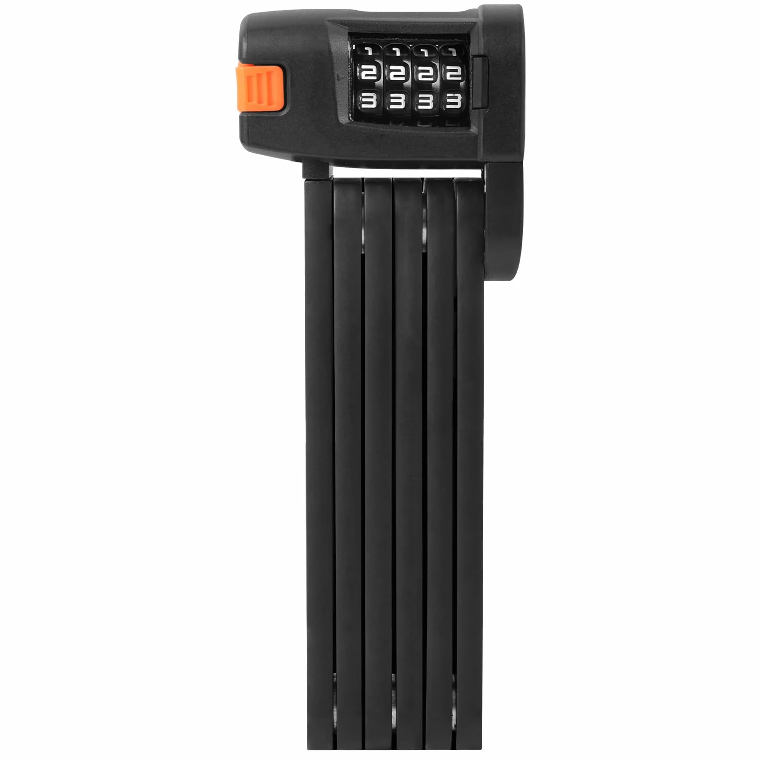 Flintronic Składany zamek rowerowy, składany zamek szyfrowy z kodem szyfrowym, bardzo lekki zamek szyfrowy, 88 cm, czarny