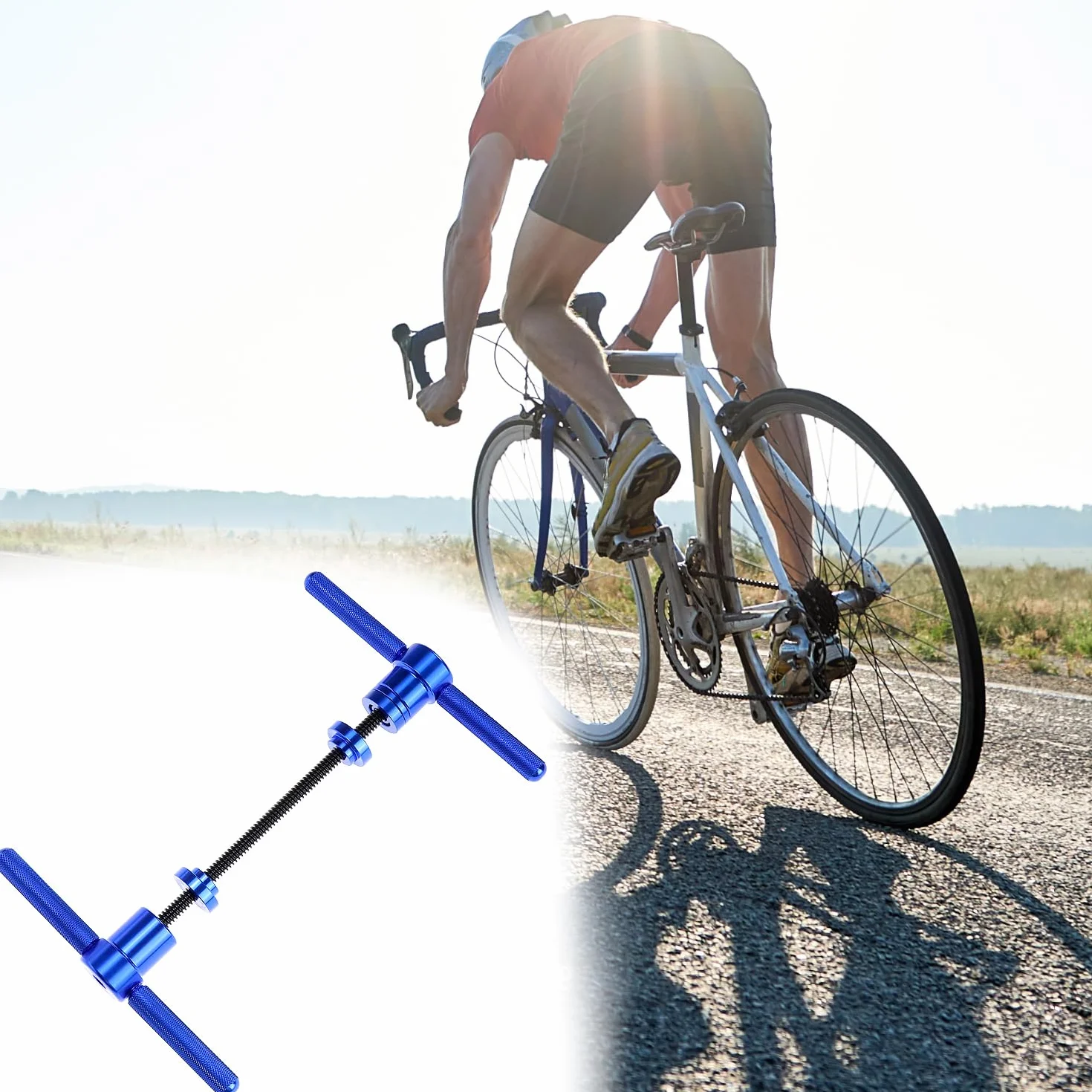 QWORK® zestaw pras do łożysk rowerowych, zestaw pras do łożysk rowerowych, profesjonalne narzędzia do montażu piasty/łożysk kół do różnych rozmiarów łożysk - w zestawie pudełko do przechowywania