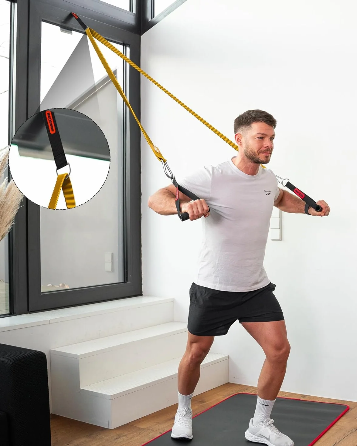 NEOLYMP Kotwa do drzwi, mocowanie do taśm fitness, Sling Trainer, idealna do podciągania i taśm terapeutycznych