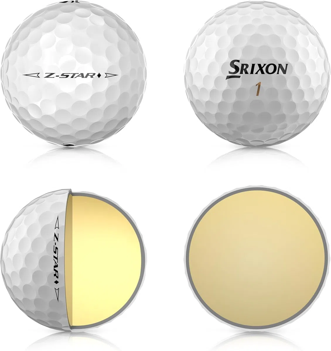 Srixon Unisex Z-star diamentowe piłki golfowe, PURE WHITE, Uniq Size EU