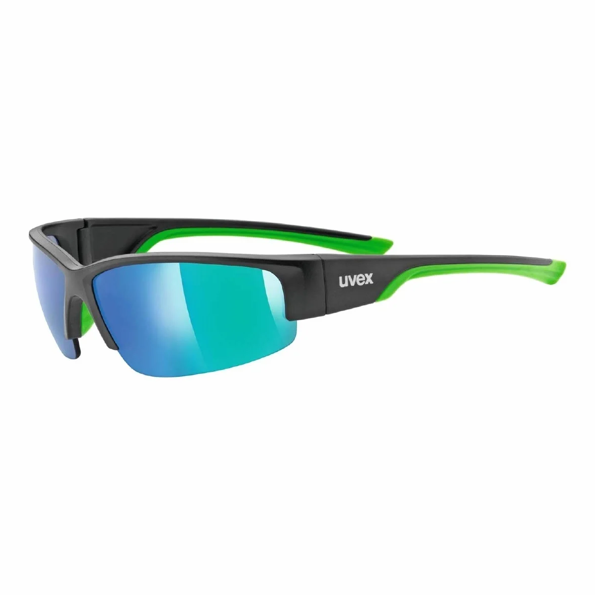 Uvex sportstyle 215 okulary sportowe black matt green/green one size