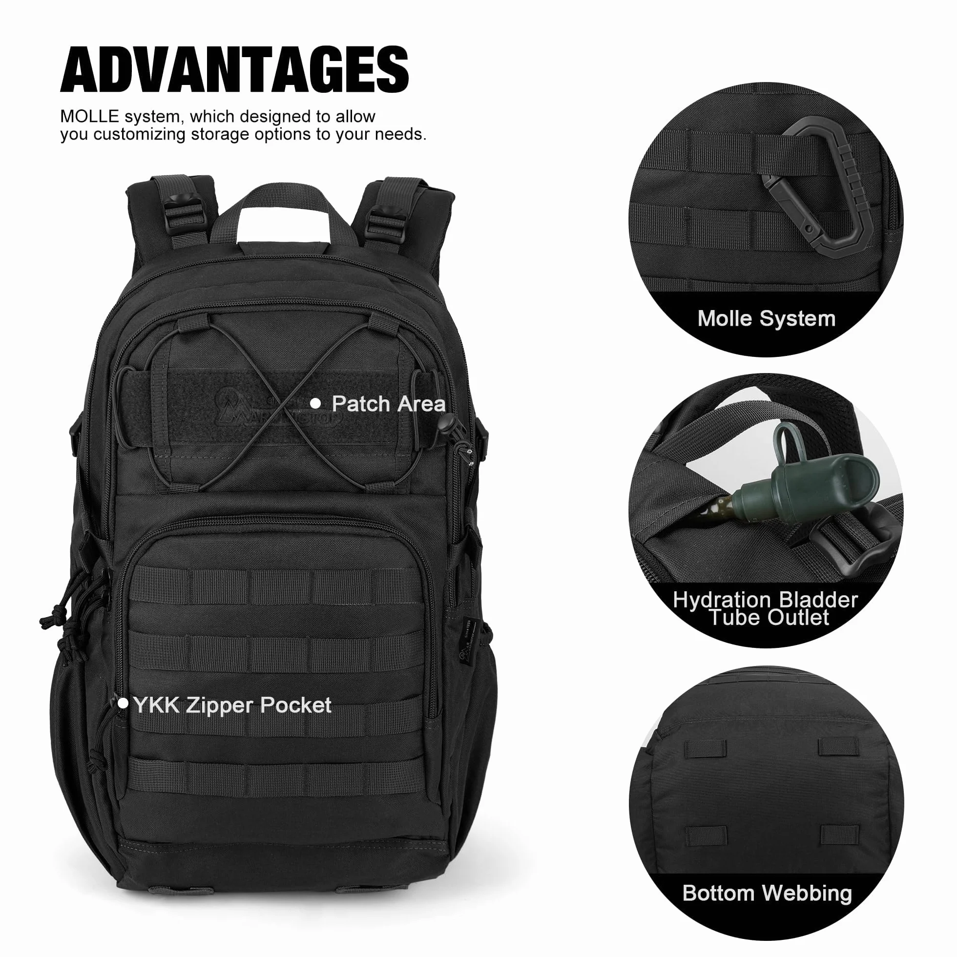 Mardingtop Plecak taktyczny 28 l trekkingowy outdoorowy kemping podróże