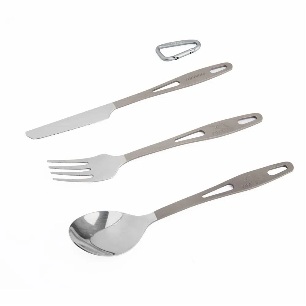 TOAKS Cutlery zestaw 3-częściowy zestaw tytanowych sztućców