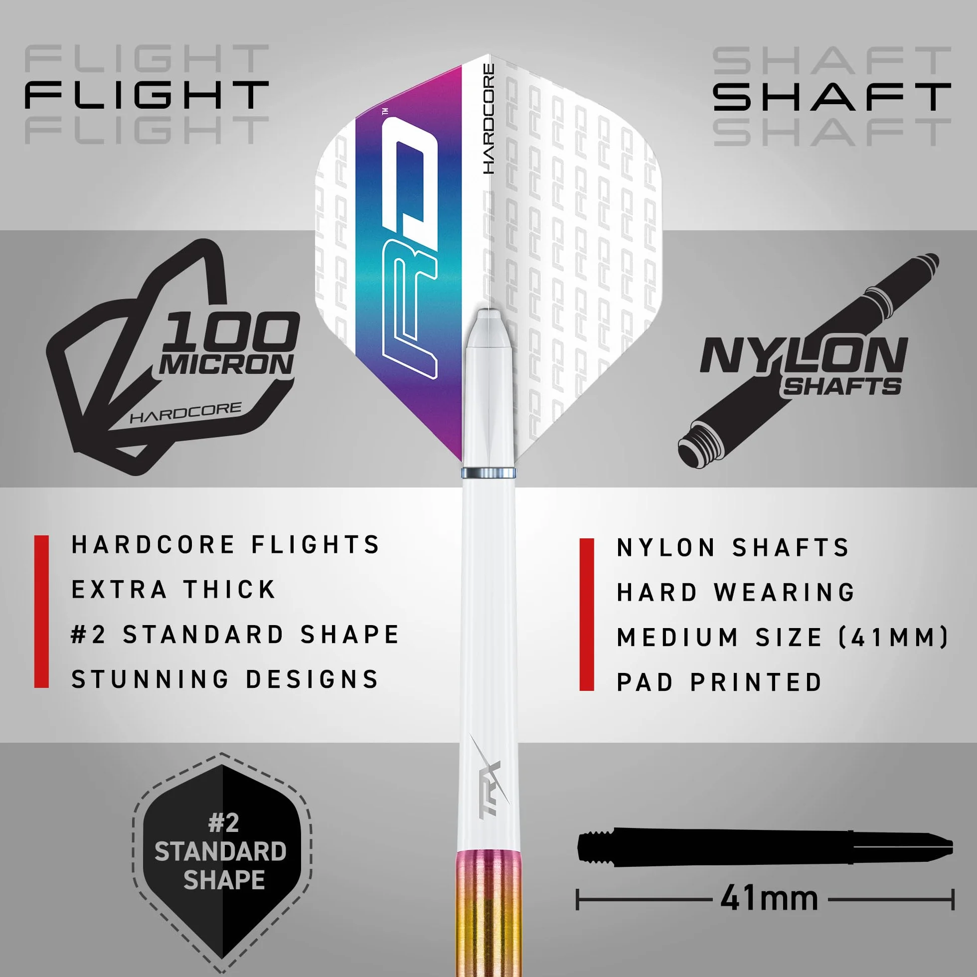 RED DRAGON Javelin Spectron Premium Wolframowe rzutki z lotkami i łodygami