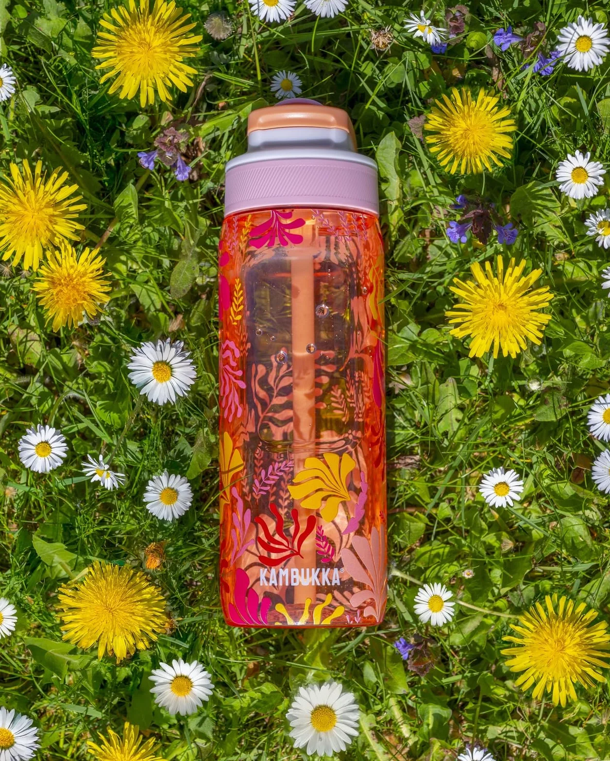 Kambukka butelka na wodę Lagoon 750 ml Nectar Drops z tritanu, szczelna, słomka i ustnik, BPA free