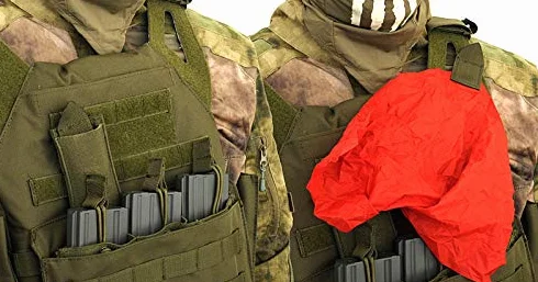 8Field Airsoft Deathrag/hitchusta, zaznaczanie hitu, śmierć w torbie Moll, Airsoft Softair Üaintball (czarny)