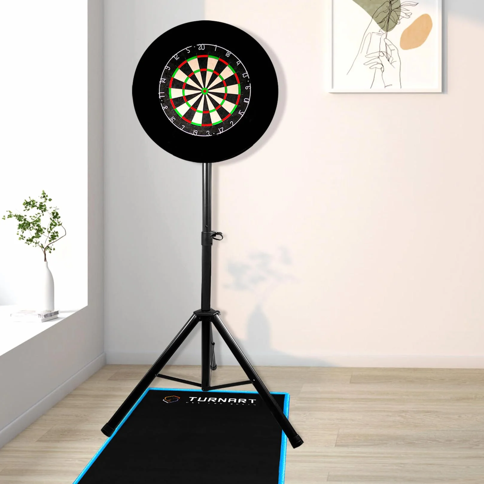 Turnart Stojak do darty, akcesoria do tarczy elektronicznej, 106-200 cm, ciężki stojak, 3,7 kg