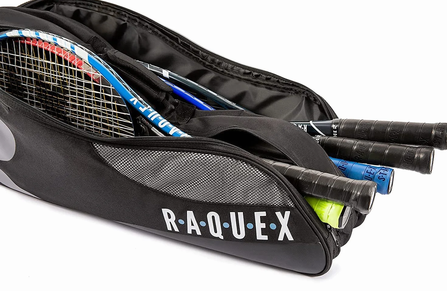 Raquex 6 Racket Bag – Pokrowiec na rakiety do tenisa, squasha i badmintona. Mieści maksymalnie 6 rakiet, akcesoria i tenisówki