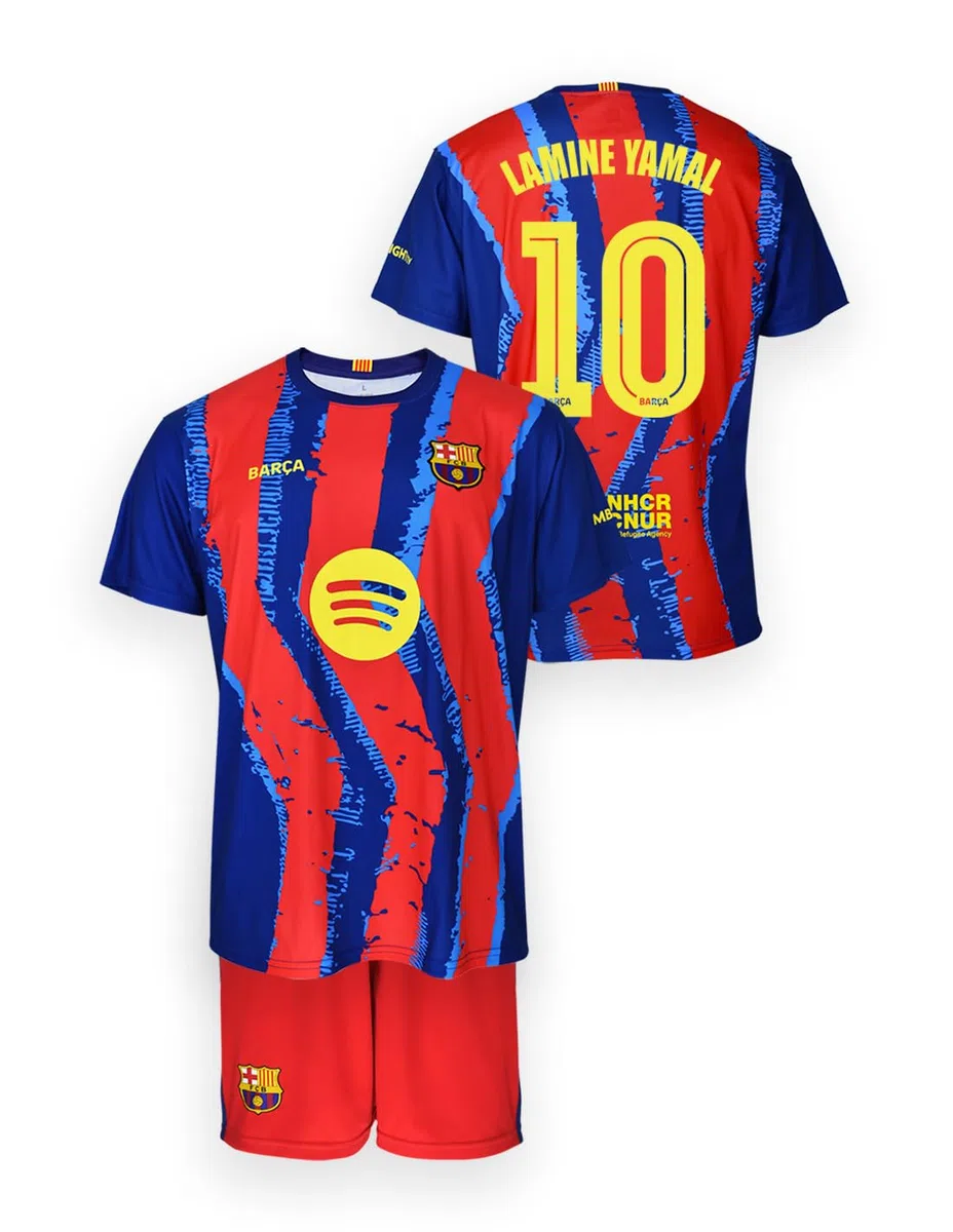 FC Barcelona Czwarty strój dla dzieci sezon 25/26 Lamine Yamal Zestaw czwarty strój FC Barcelona na sezon 2025-2026. Unisex dzieci