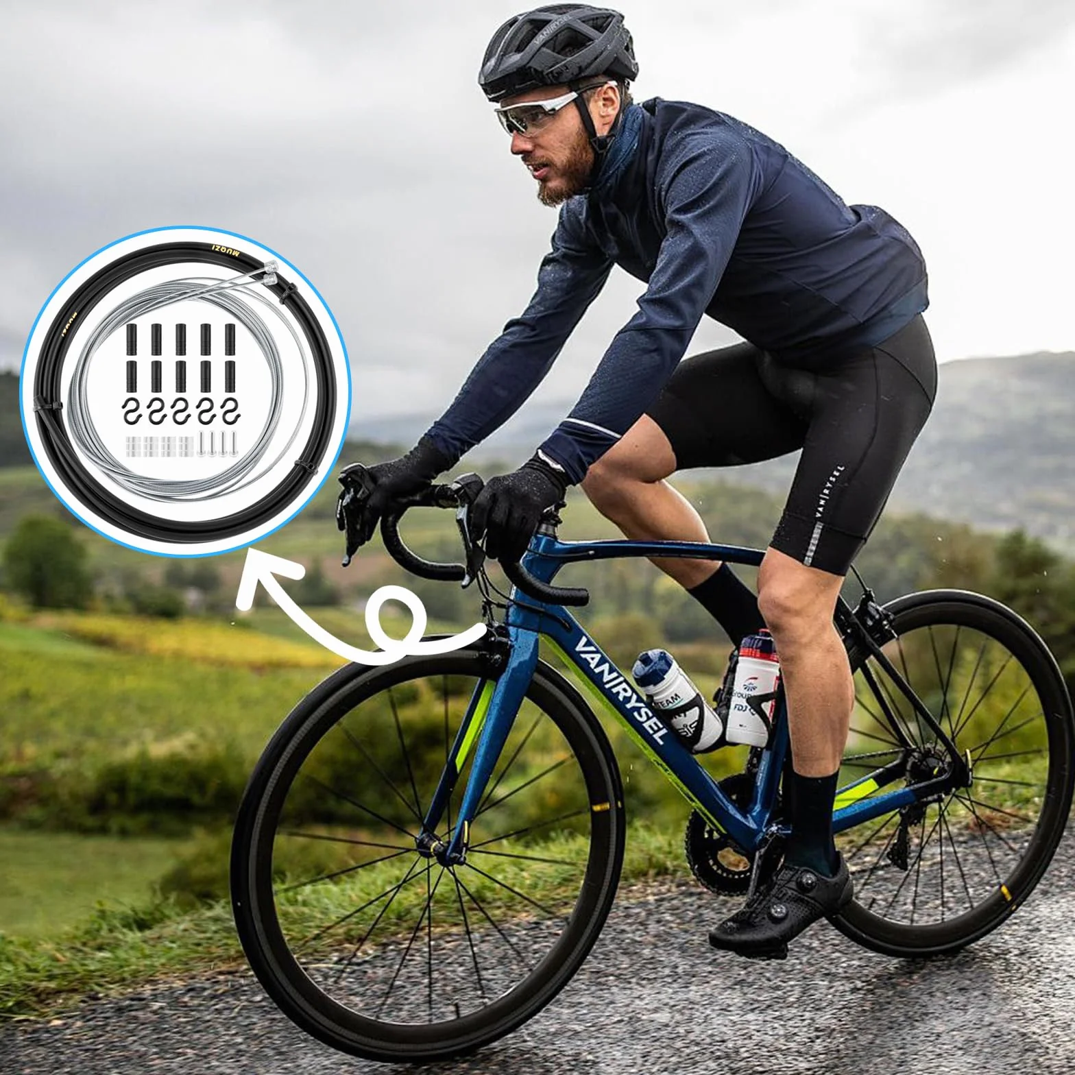 Zestaw Przerzutki Rowerowej Linki Przewody MTB Uniwersalny