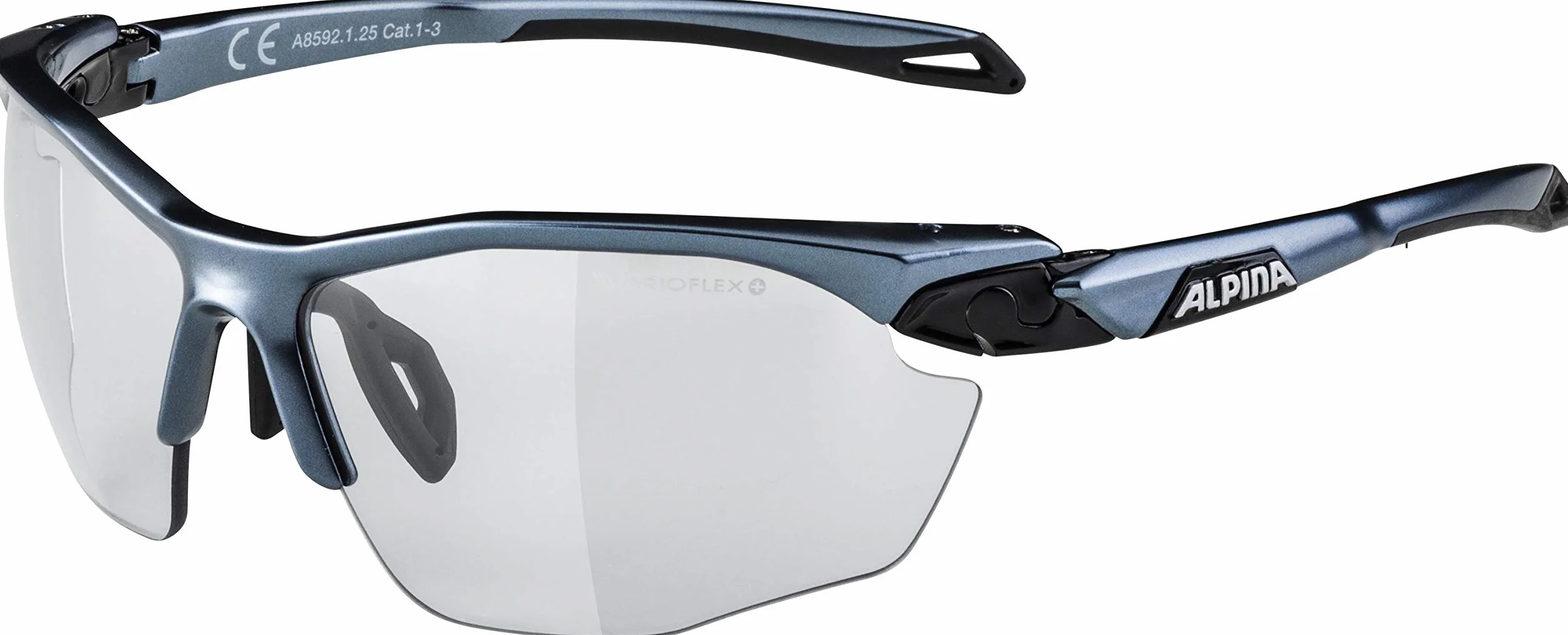 ALPINA Unisex - Dorośli, TWIST FIVE HR V Okulary sportowe, tin-black/black, One Size