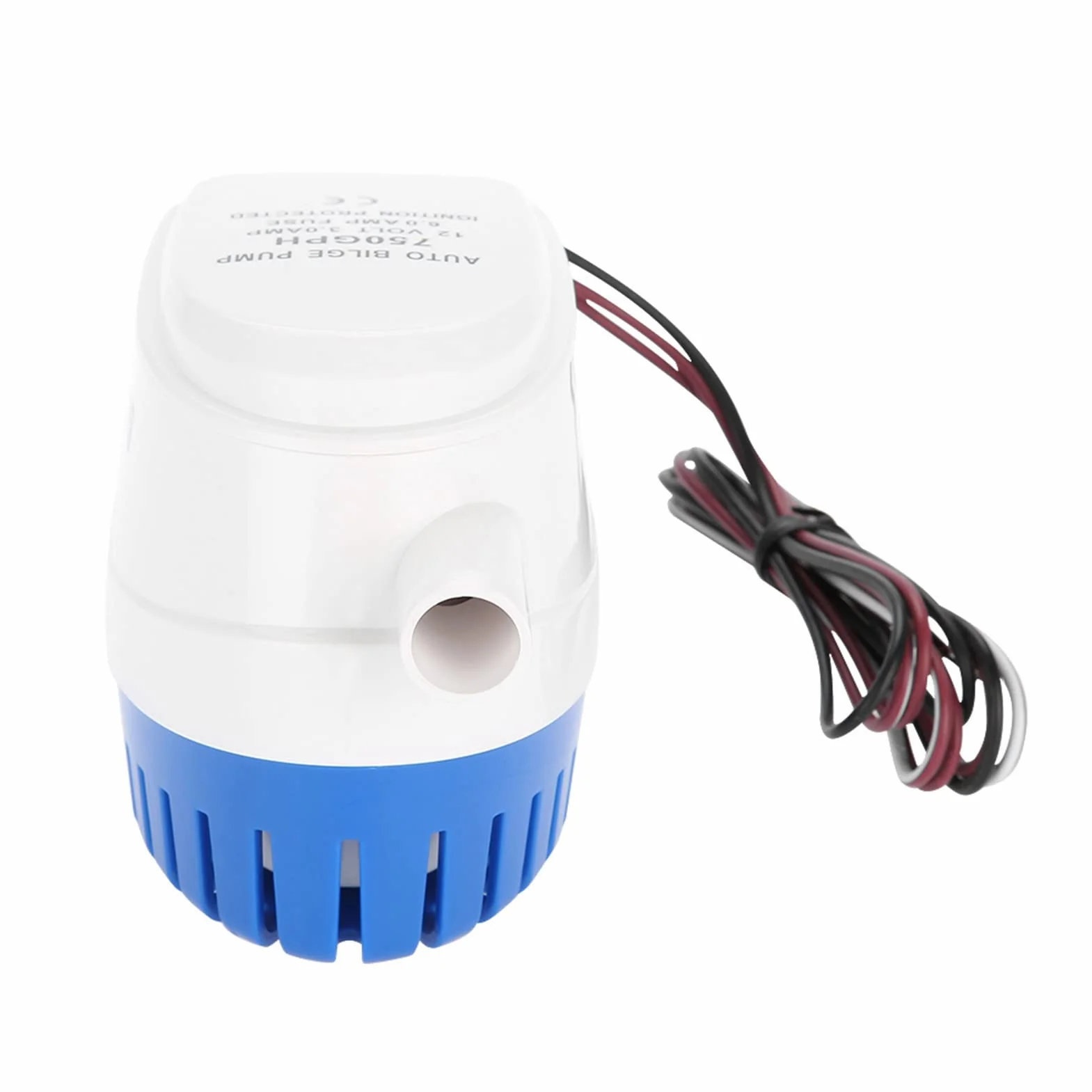 Automatyczna Pompa Zęzowa Elektryczna 12V z Wyłącznikiem Pływakowym, Filtrem Siatkowym, Szybkozłączką, Zatapialna do Łodzi