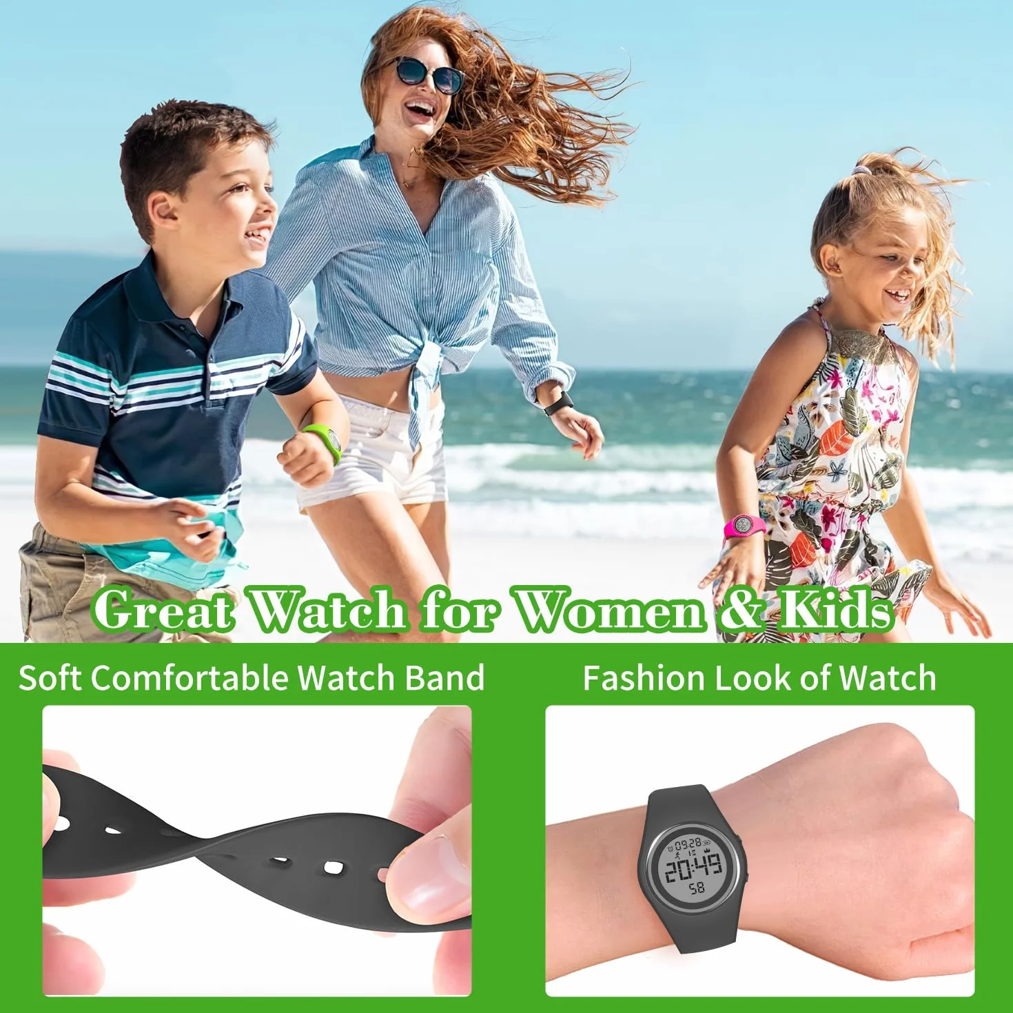 Fitness Tracker licznik kroków zegarek bez aplikacji/bez telefonu/bez Bluetooth, IP68 wodoodporny zegarek fitness z krokomierzem, licznikiem kalorii, timerem, budzikiem, prosty sportowy