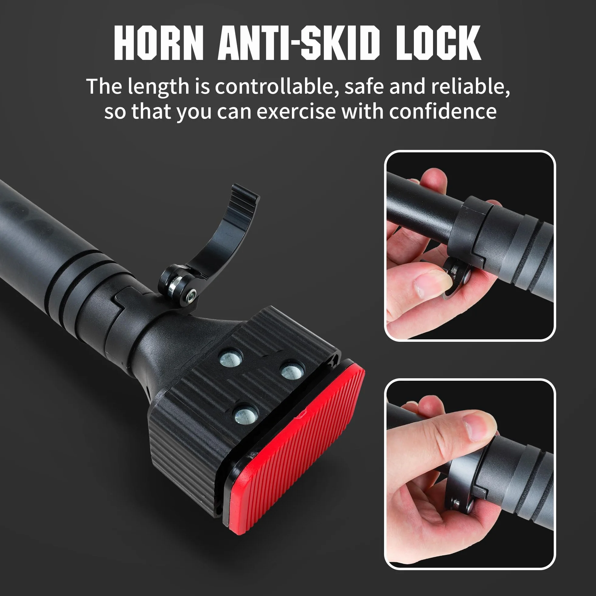 leikefitness Drążek do podciągania do ościeżnicy Drążek do chin-up do ościeżnicy Drążek do treningu górnej części ciała Regulowane przenośne drążki do podciągania Drążki bez śrub - Regulowana