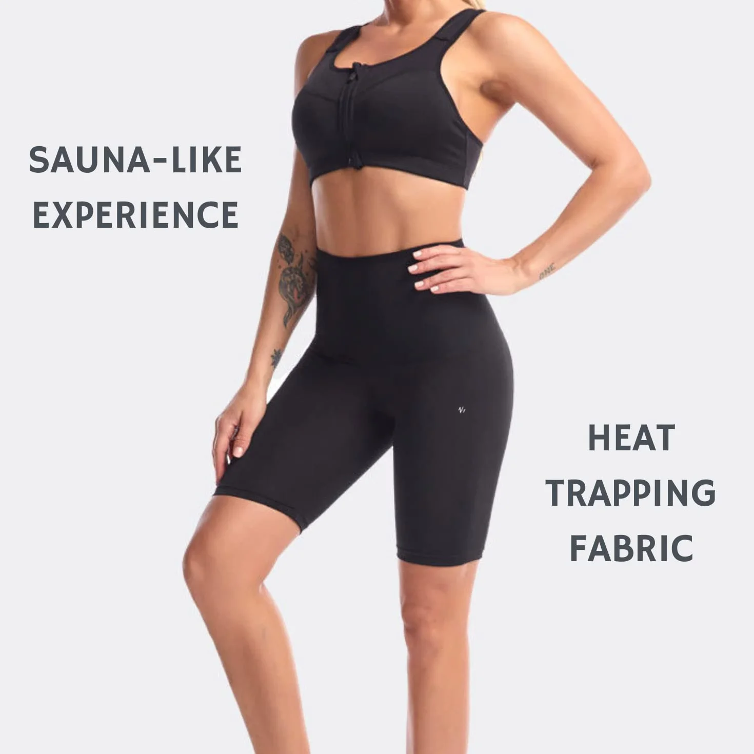 Nano Hertz Kombinezony do sauny, szorty do sauny, spodnie sportowe, spodnie odchudzające, kieszenie boczne, spodnie do biegania, spodnie do biegania, pocenie się, spodnie do joggingu, dla kobiet i