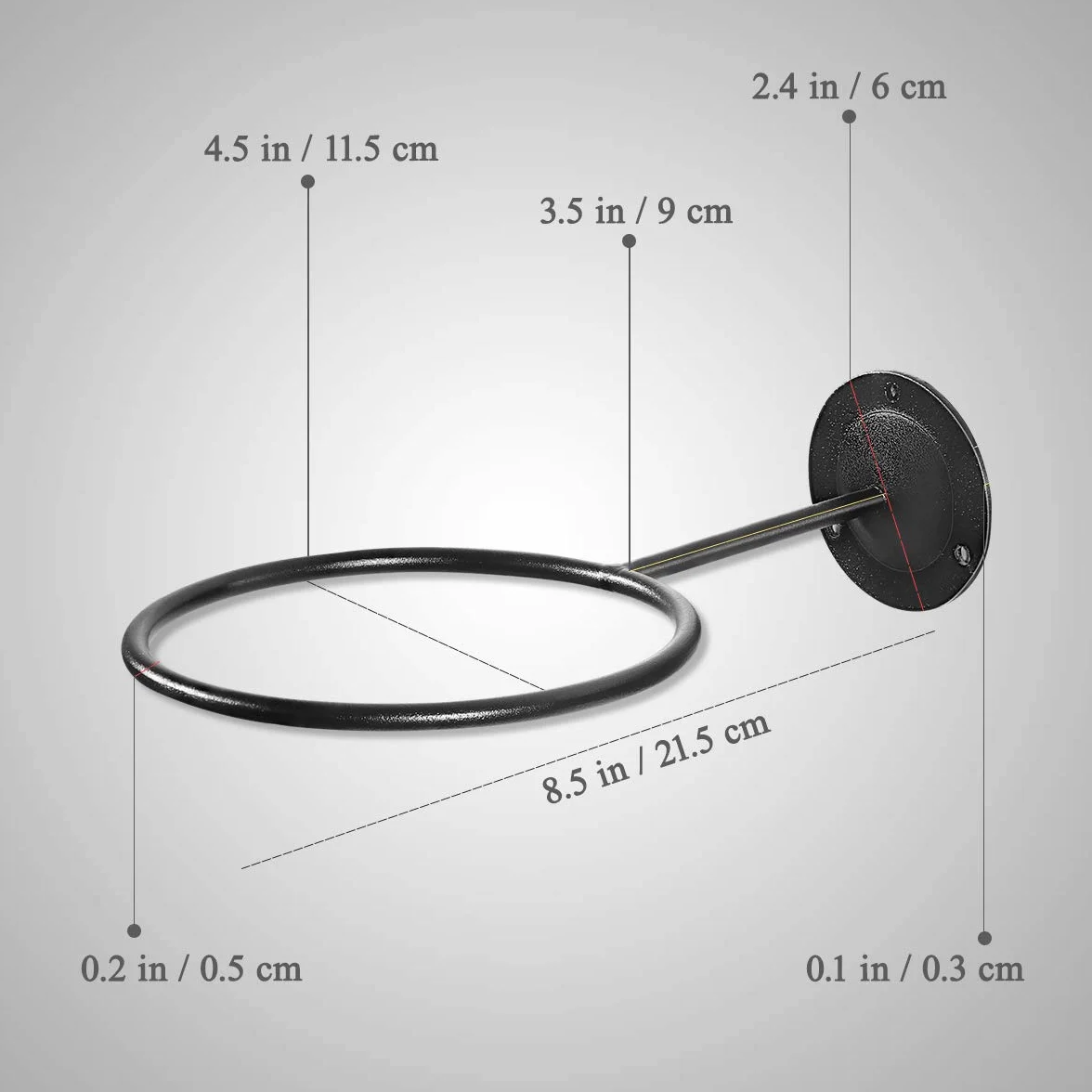 CLISPEED Uchwyt ścienny do piłki do koszykówki, piłki nożnej, siatkówki, kolor czarny, 2 sztuki)