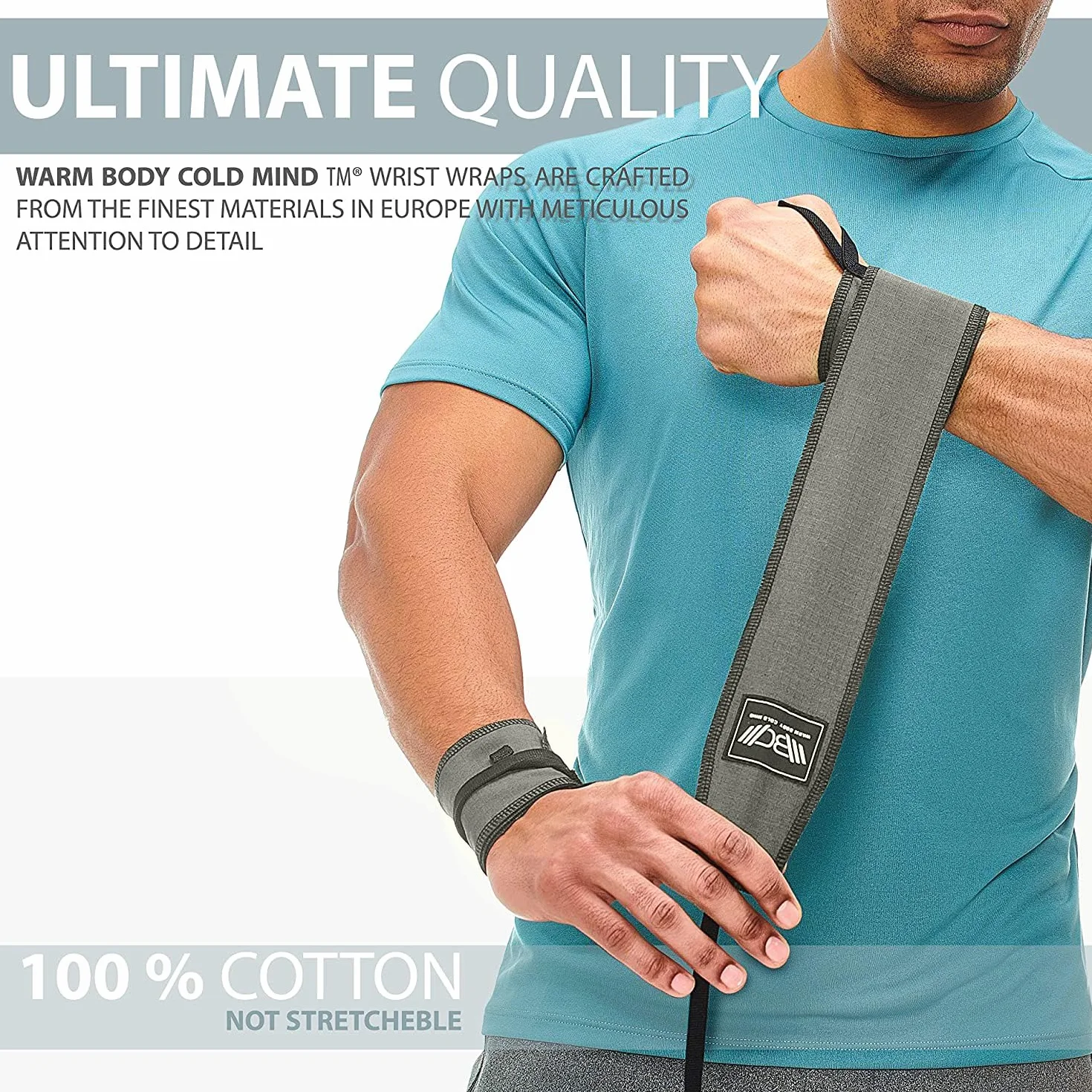 Bandaże na Nadgarstek do Podnoszenia Ciężarów Cotton Wrist Wraps Trójbój Siłowy Martwy Ciąg Weightlifting