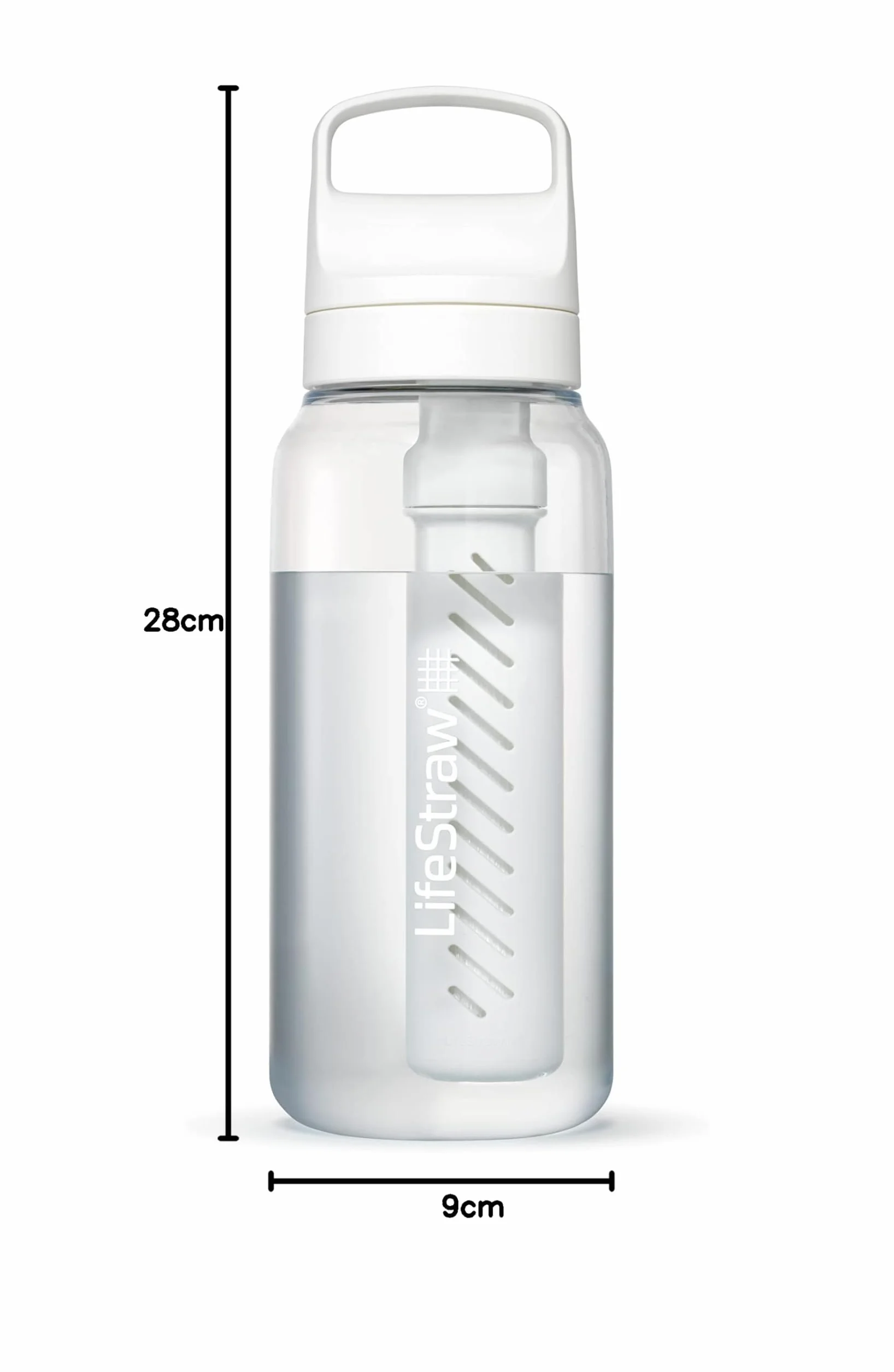 LifeStraw Go Series butelka z filtrem do wody 1 l biały polarny usuwa bakterie pasożyty mikroplastiki