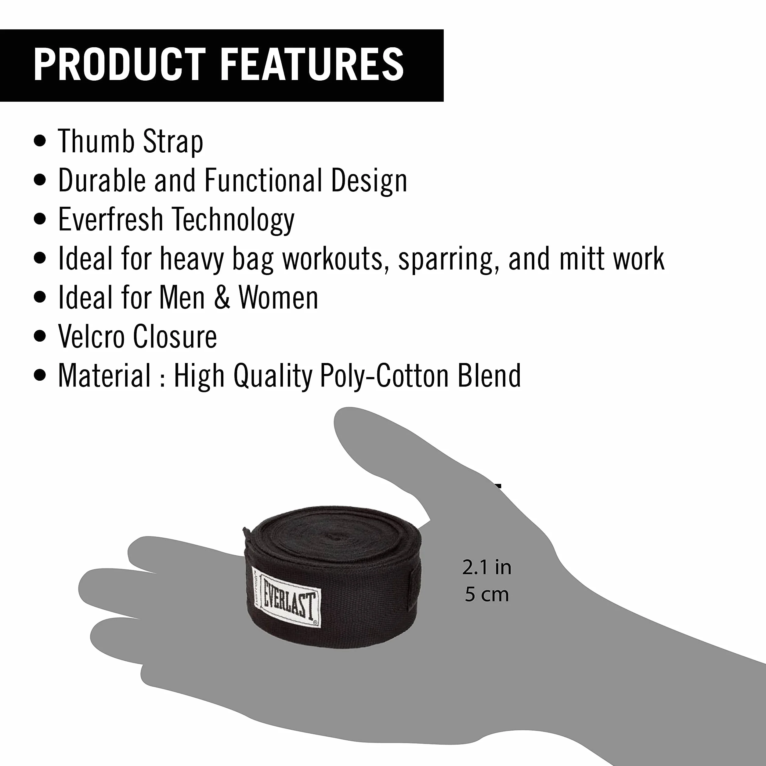 Everlast Unisex 120 wraps handwraps