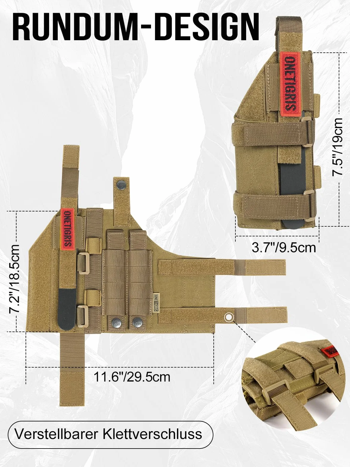 OneTigris 1000D nylonowa kabura na pistolet Molle kabura na pistolet