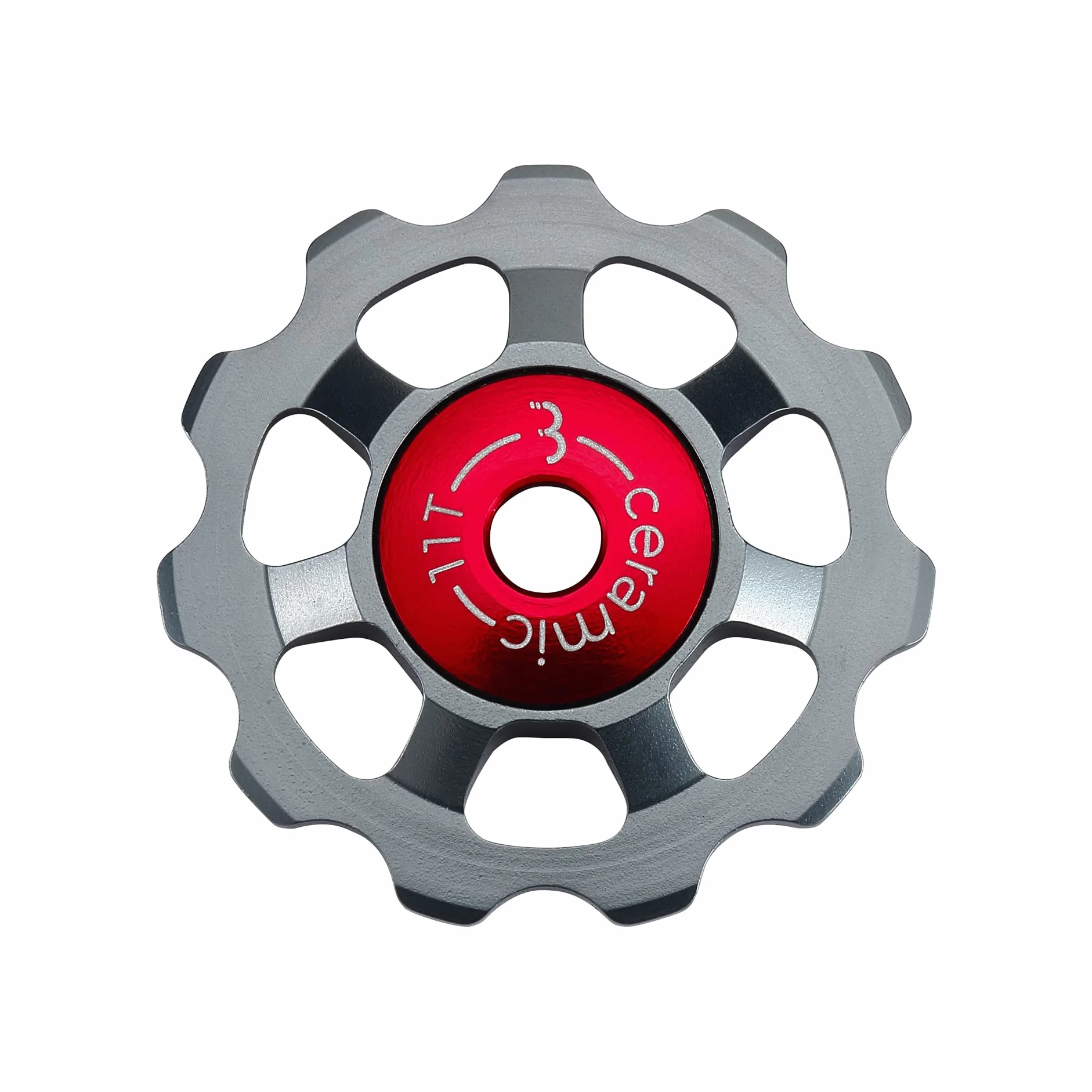 BBB Cycling 11-T Ceramic 7075 przerzutka ze stopu aluminium koła dżokejowe SRAM Shimano i Campagnolo kompatybilne koła pasowe łożyska ceramiczne 9-10- i 11-biegowe AluBoys BDP-22, szare