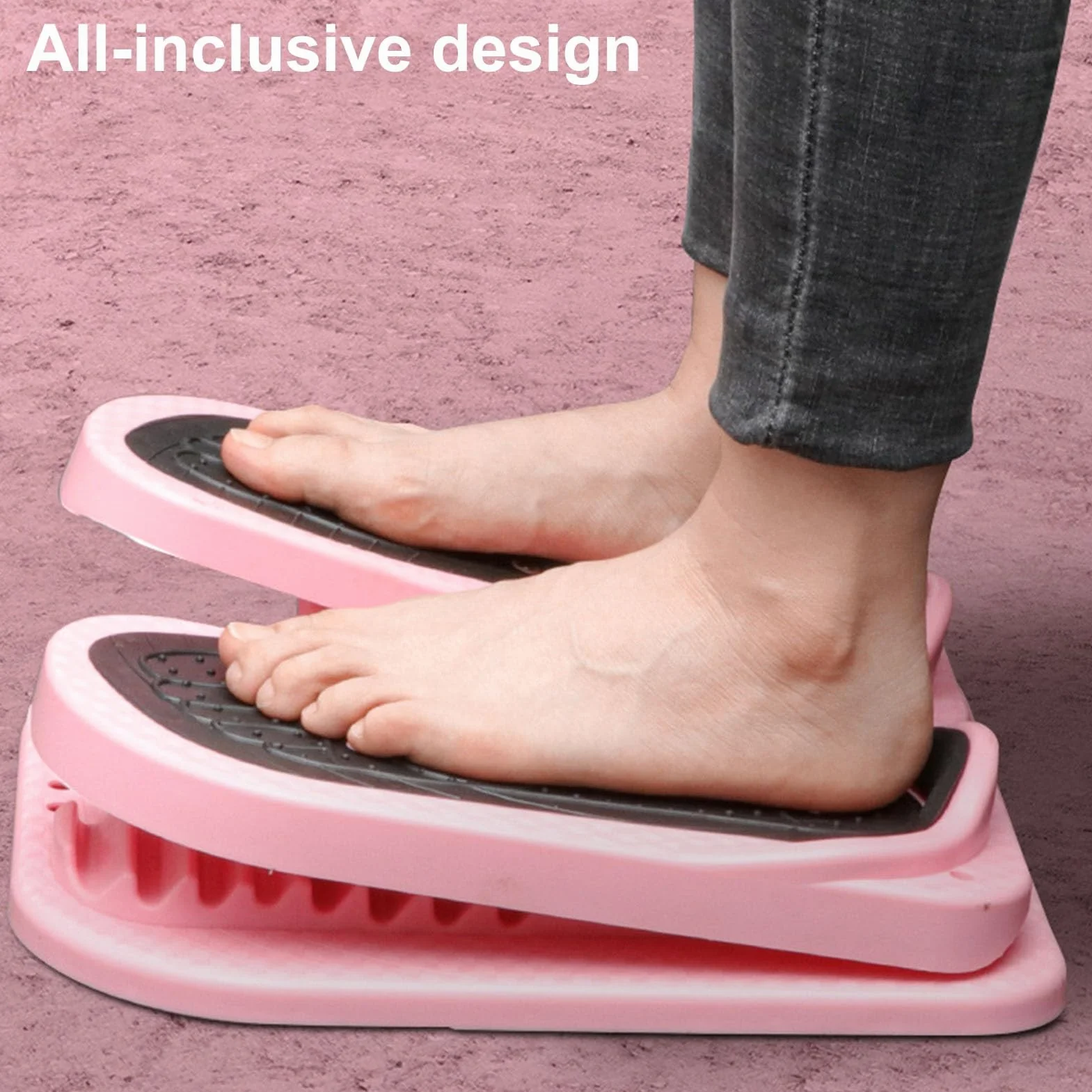 Mini stepper pod biurkiem pedał do ćwiczeń siedzący krokowy składany pedał antypoślizgowy stóp Stepper masaż Stepper/566 (Material : Blue, Size : Blue)