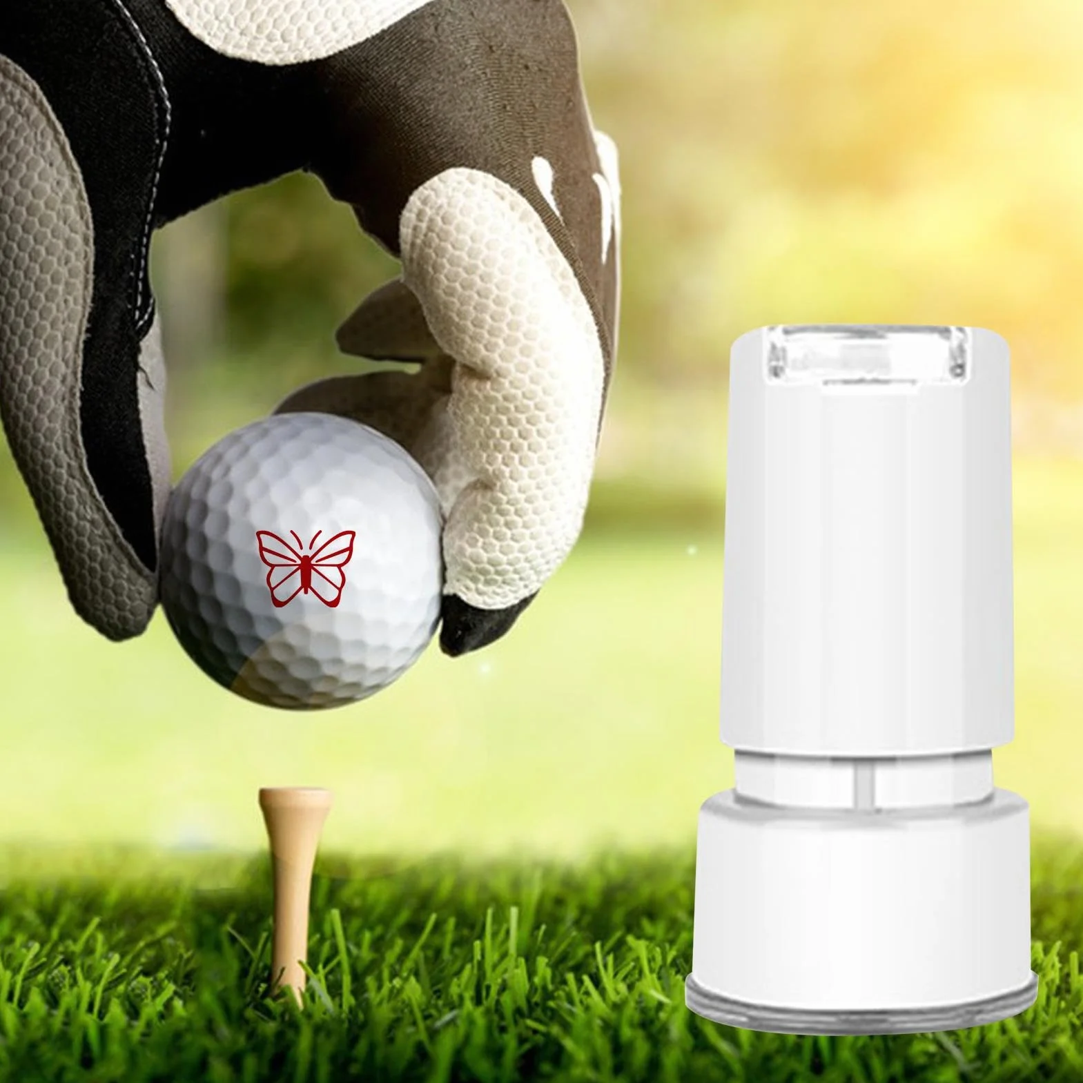 Stempel do piłek golfowych – wodoodporny stempel wielokrotnego użytku, narzędzia do oznaczania piłek golfowych, wodoodporny, szybkoschnący stempel atramentowy dla golfisty, ojca