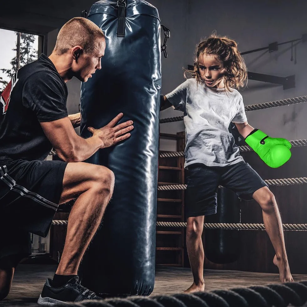 Flintronic Rękawice bokserskie dla dzieci, rękawice bokserskie 4oz 6oz Junior Boxing Gloves, rękawice kickboxingowe dla Muay Thai, MMA, sportów walki, kickboxingu, sparingów (3-10 lat)