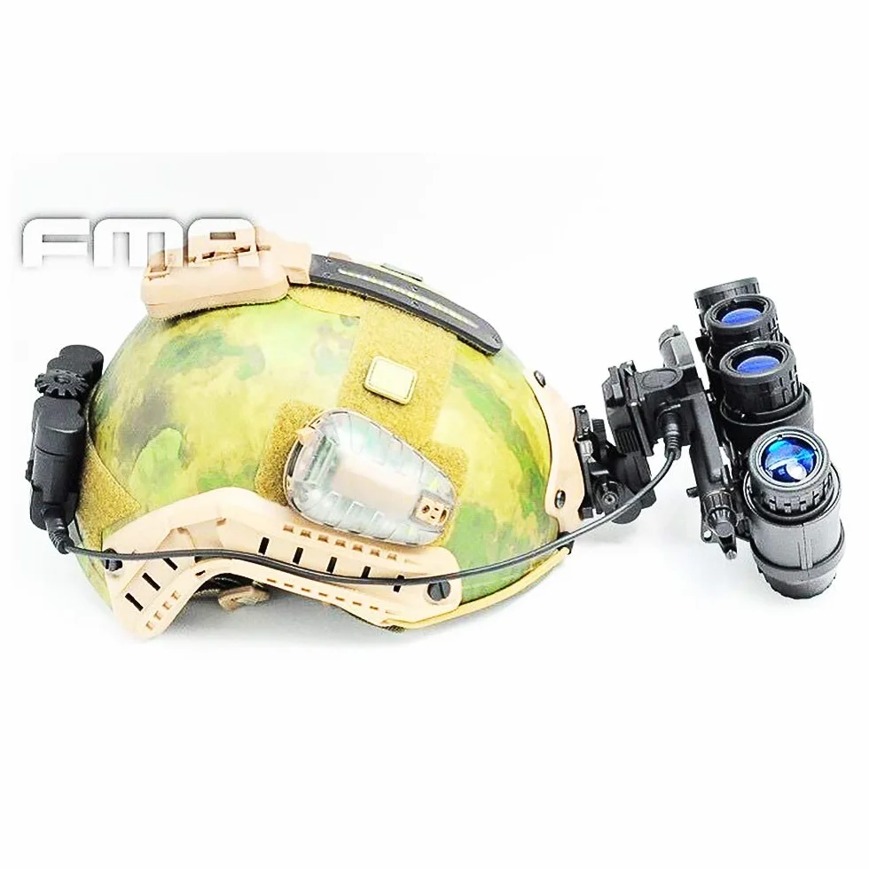 FMA Dummy Devgru GPNVG-18 DE (Dark Earth) do kasku wystawowego Airsoft Cosplay (czarny)
