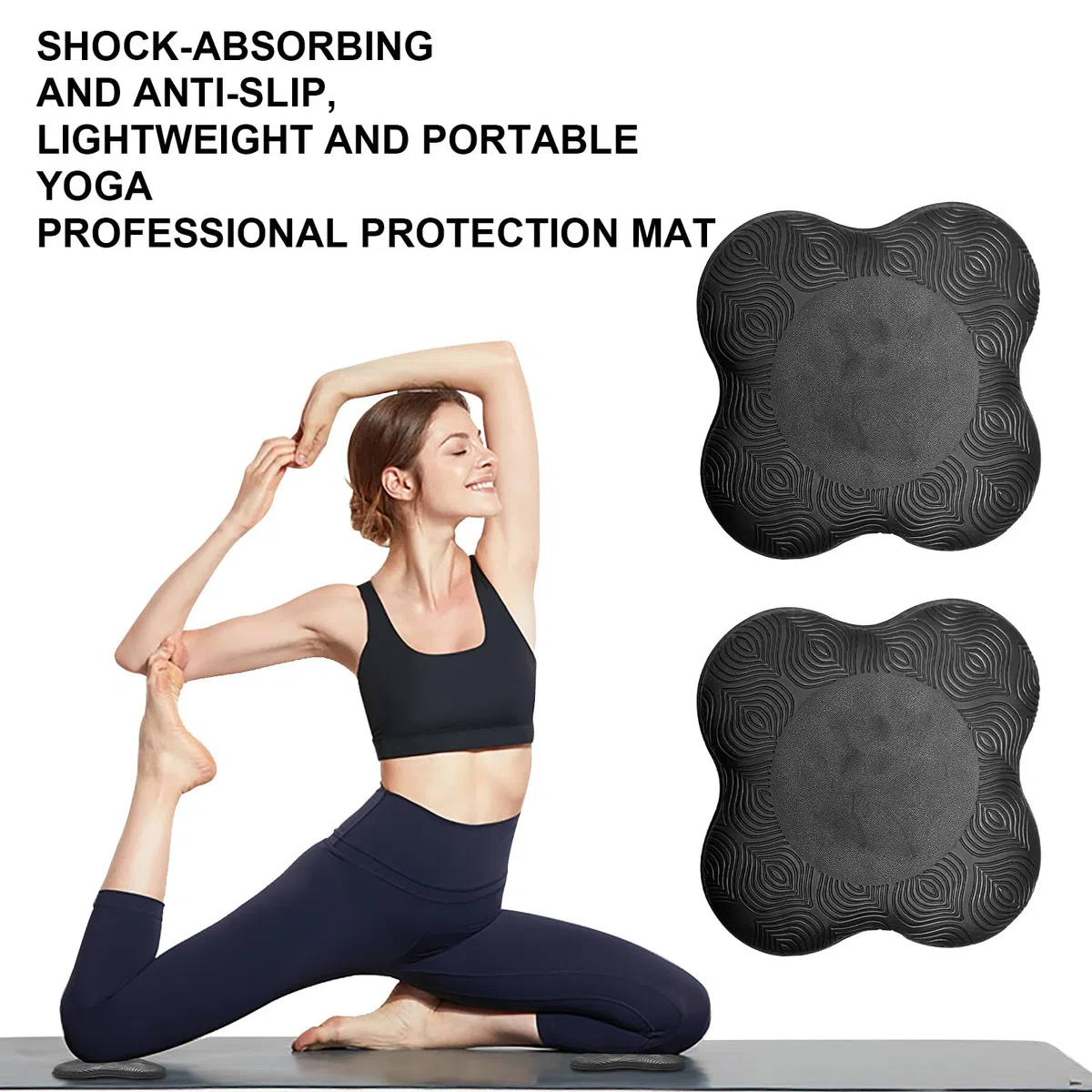 Joga ochraniacze na kolana, 2 sztuki, 20 x 20 cm, joga kolana, antypoślizgowa mata do jogi chroni kolana, łokcie i stawy, do jogi, gimnastyki, pilatesu, aerobiku