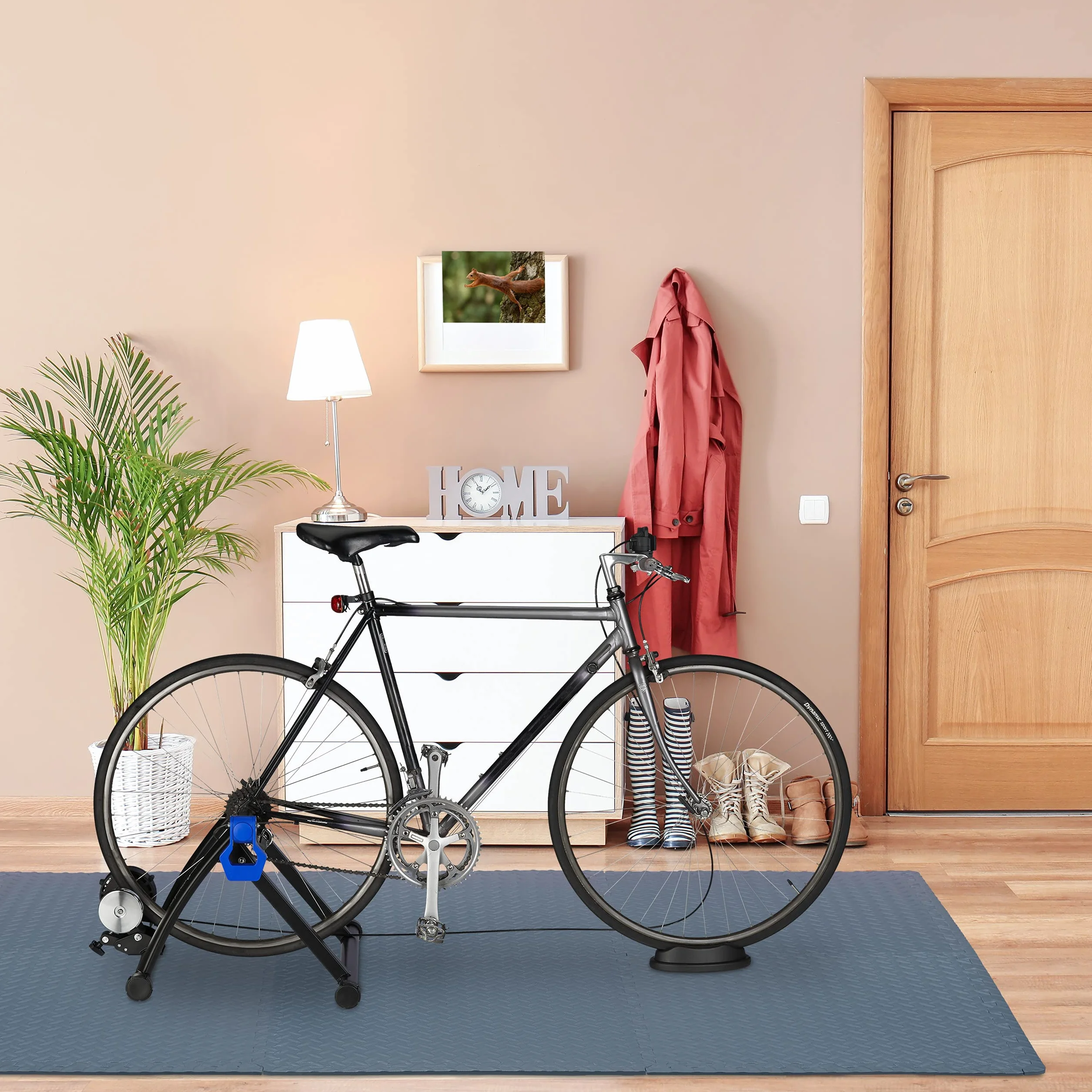 Relaxdays Mata podłogowa 60x60 cm 8 mat ochronnych EVA 3 m² pod sprzęt fitness szara