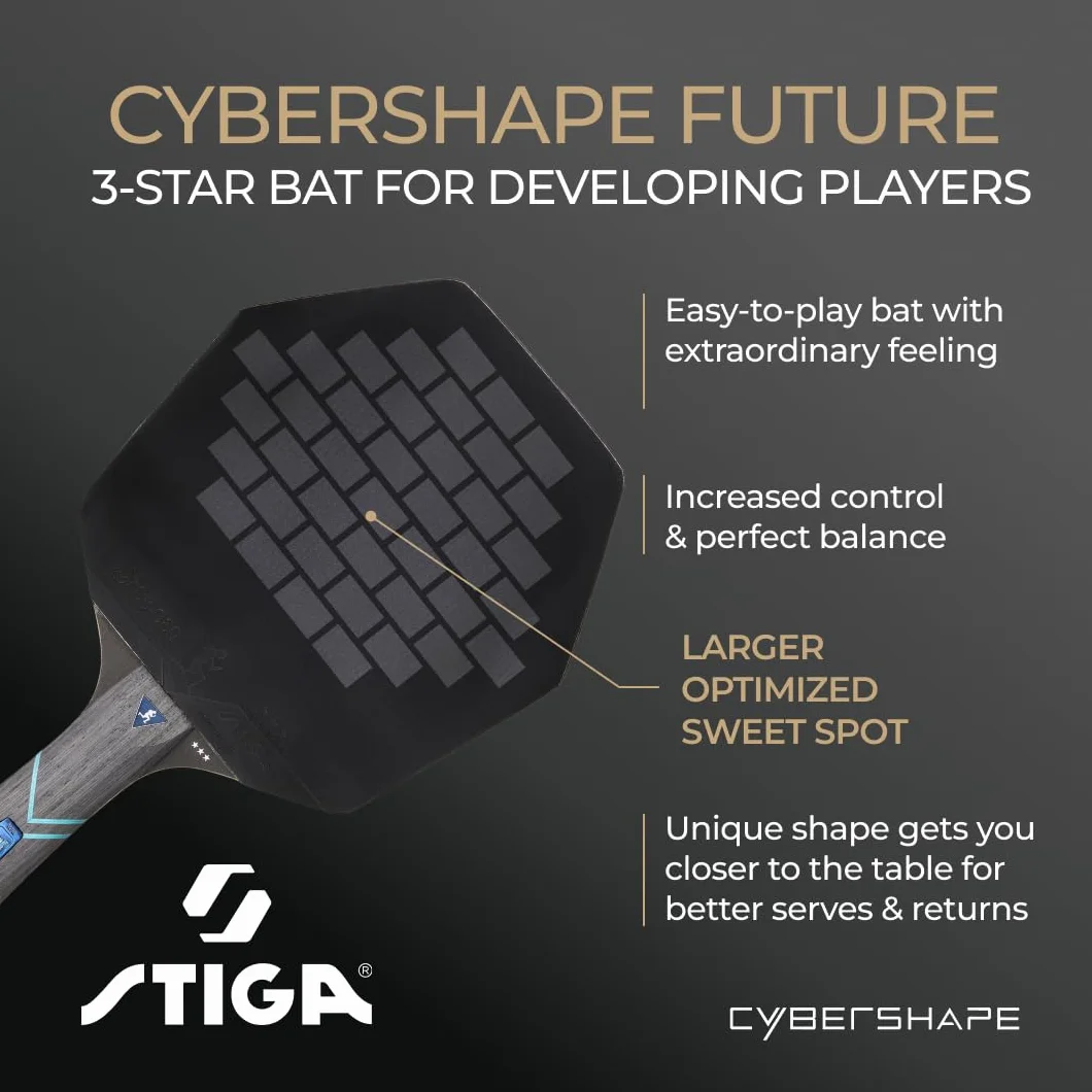 STIGA Cybershape Future by Truls Möregårdh, rewolucyjna rakieta do tenisa stołowego 3-gwiazdkowa z sześciokątem