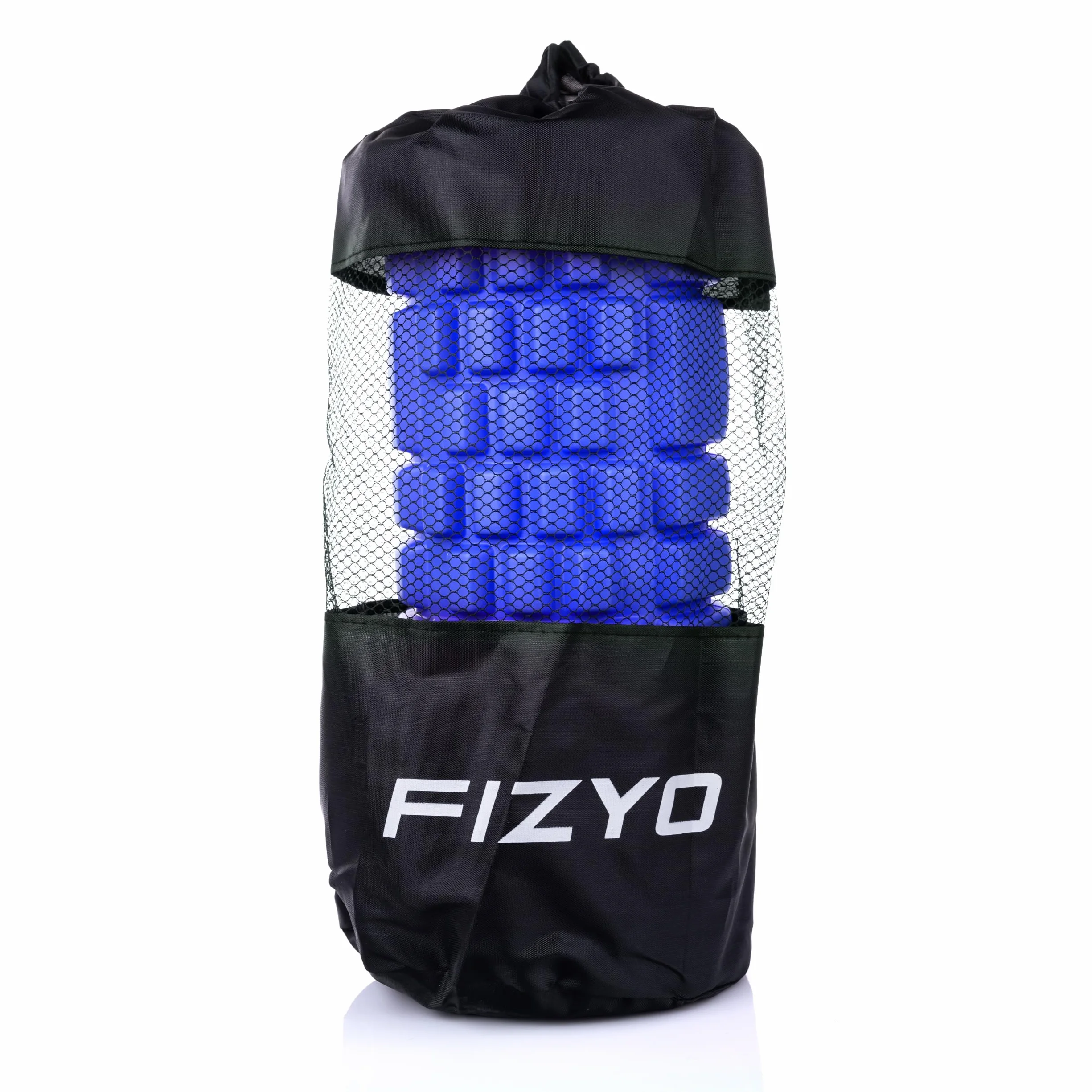 FIZYO Roller do Masażu z Wypustkami EVA 33x14 cm – Wałek do Rolowania Mięśni, Pleców i Nóg, Masaż Powięziowy, Regeneracja, Fitness, Rehabilitacja (Niebieski)