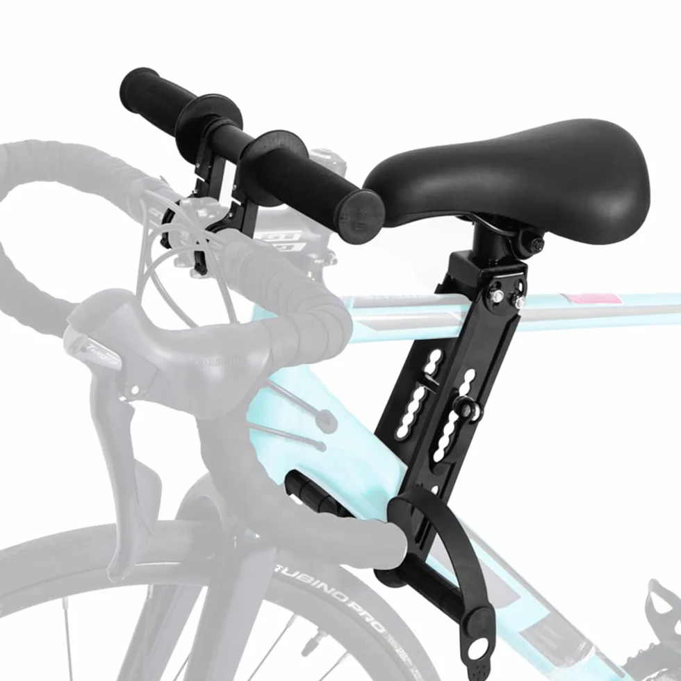 ADDLIVE Fotelik rowerowy dla dzieci, przedni montaż fotelika rowerowego dla dzieci, siodełko rowerowe MTB, przednia kierownica rowerowa z pedałem dla dzieci w wieku 2-6 lat, zdejmowany przenośny fotel