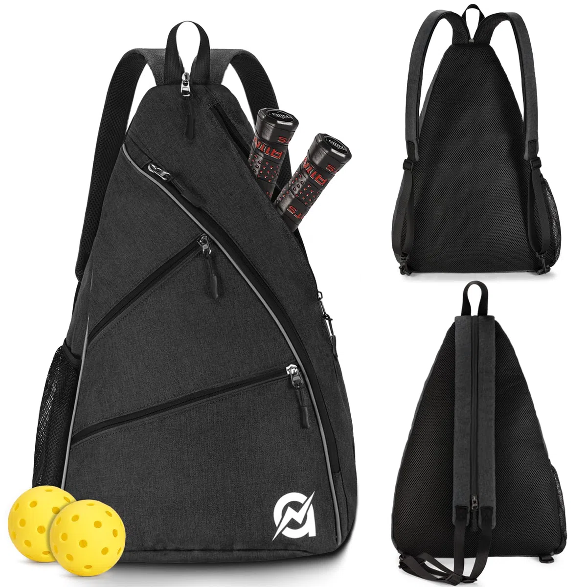 A11N SPORTS Torba do pickleball, dwustronna torba typu crossbody do przekształcenia w plecak, dla kobiet i mężczyzn