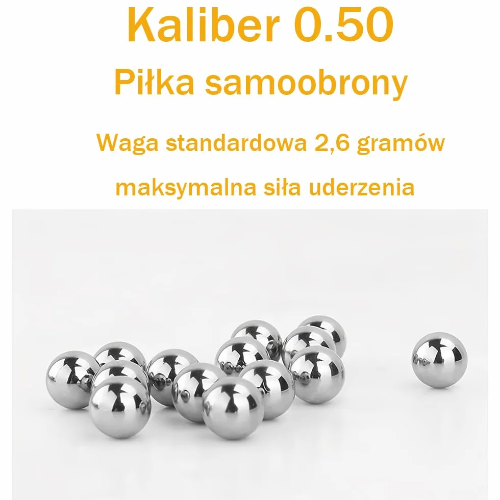 100 sztuk kulek do paintballa kal. 50, kulek do paintballa z litego aluminium kalibru 0,50, 2,6 grama, kulek do samoobrony pasujących do t4e TR50 HDR 50 HDP50