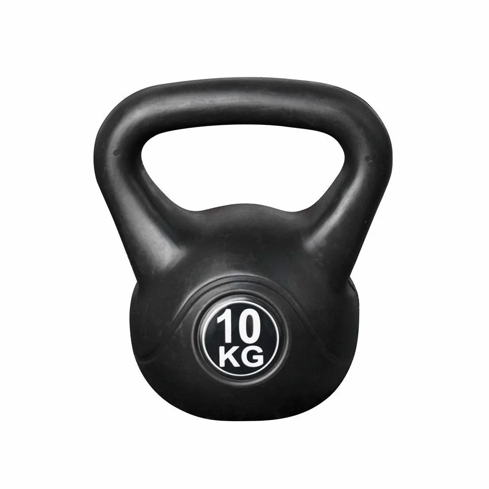 Vivol Kettlebell 10kg Vinyl - hantla kulista treningowa z premium powłoką z tworzywa sztucznego i wypełnieniem cementowym - Do siłowni, crossfitu i fitnessu w domu