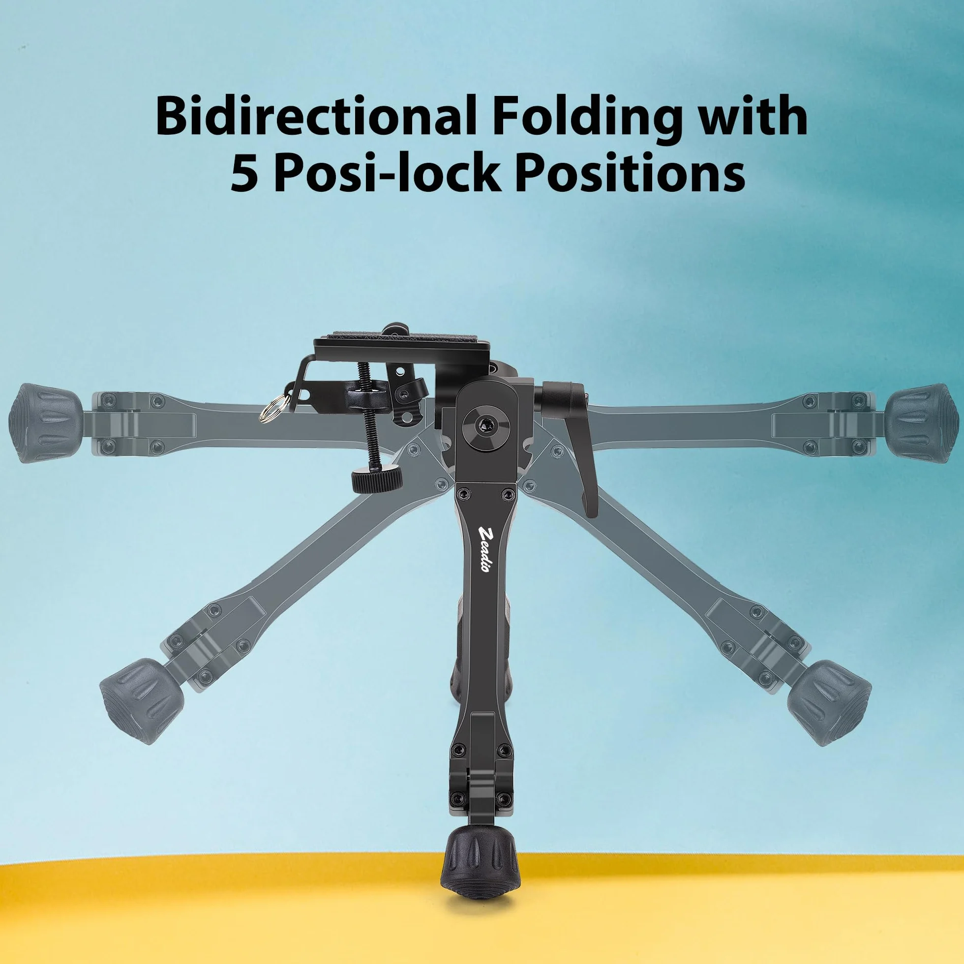 Zeadio Bipod F29S - Czarny (Black) - Aluminium - Bipode - 7-10 cali - Picatinny i Weaver