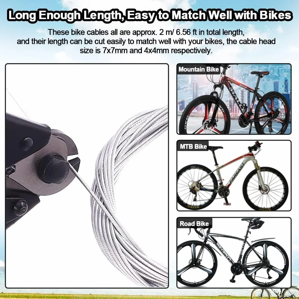 10 sztuk kabel do przerzutki rowerowej kabel do zmiany drogi rowerowej kable do zmiany biegów Premium zestaw przewodów do zmiany biegów roweru do roweru górskiego Road City