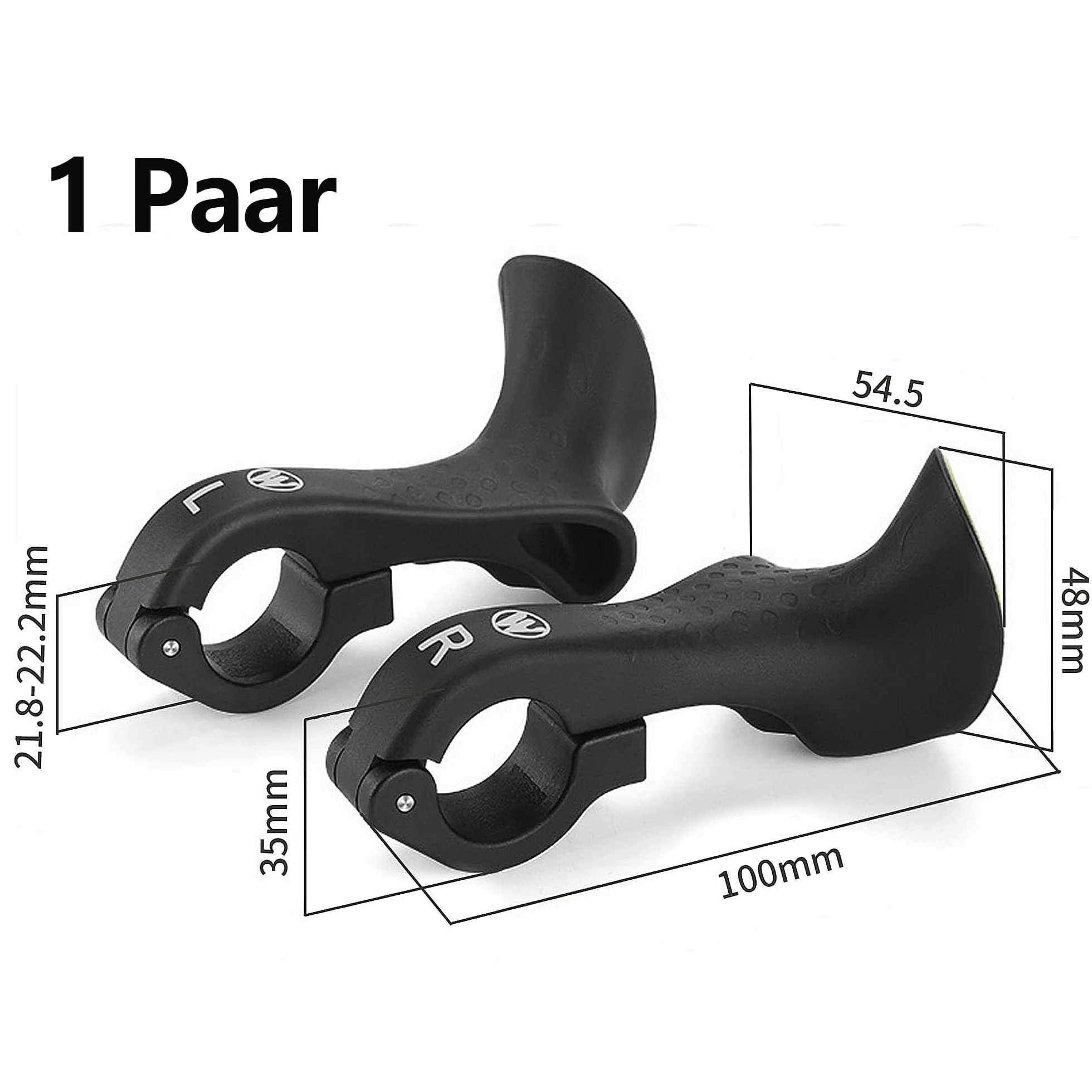 Ergonomiczne antypoślizgowe uchwyty na kierownicę rowerową MTB 21,8-22,2 mm