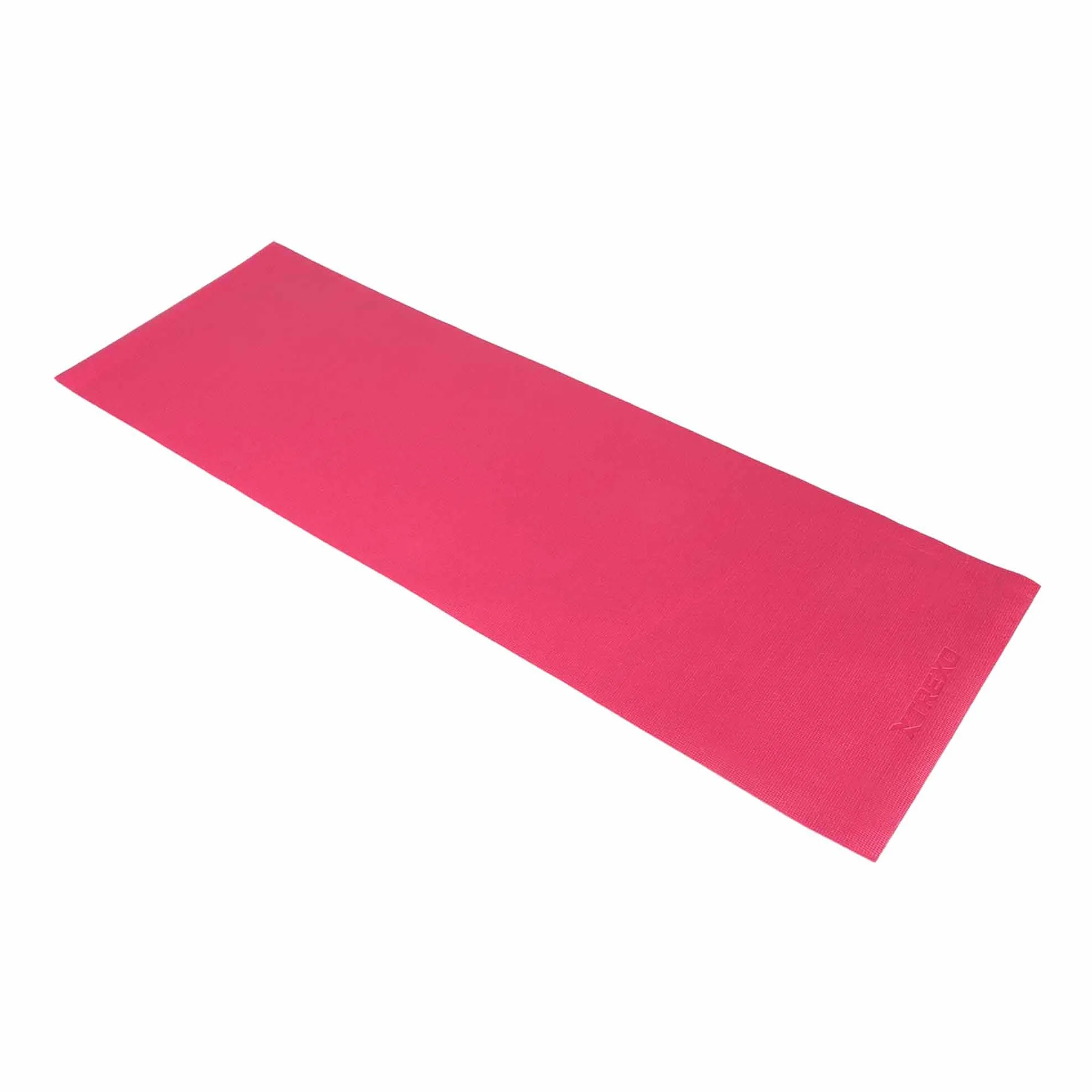 TREXO Mata gimnastyczna 3 mm czarna 173x61 cm antypoślizgowa PCW do jogi