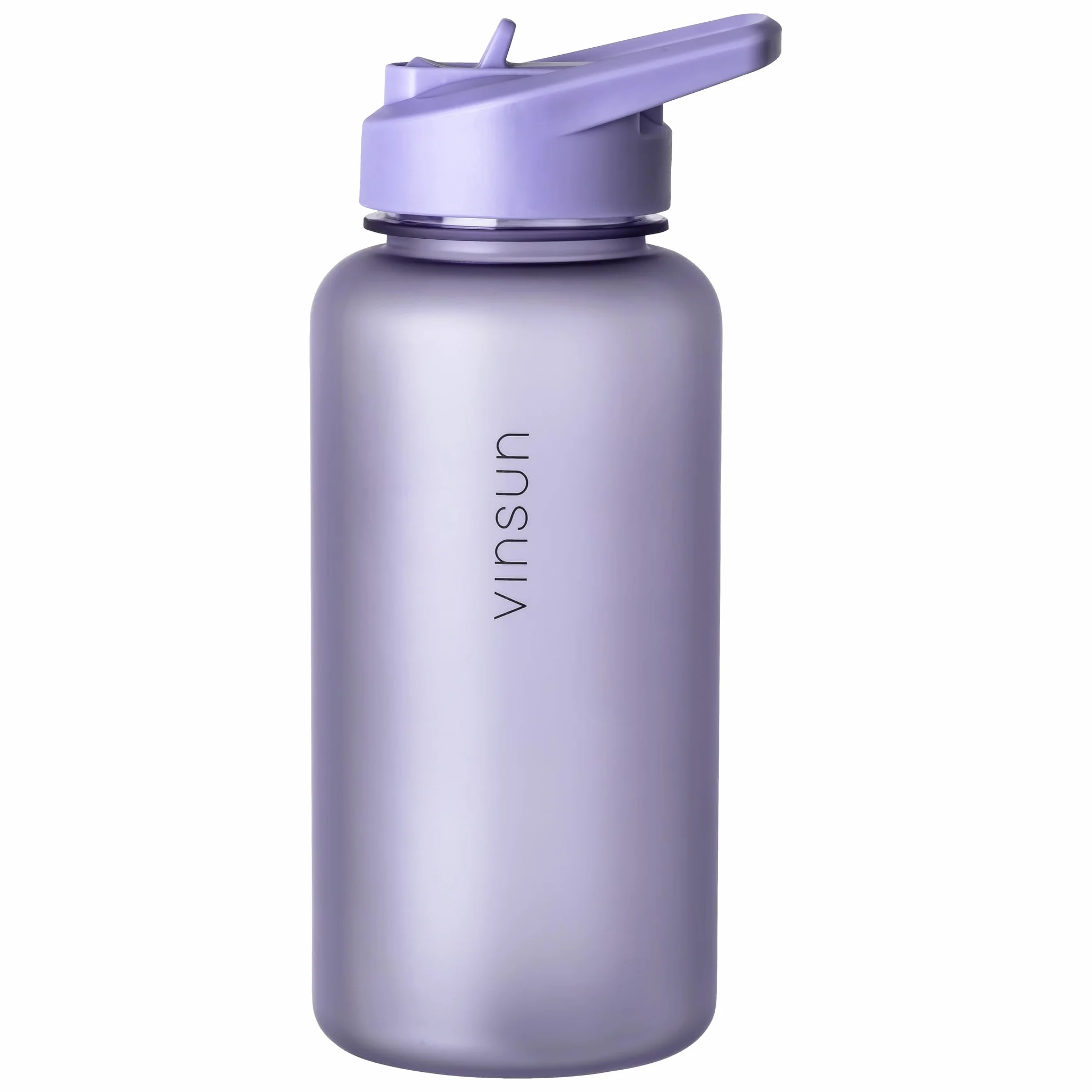 VINSUN Butelka do picia 1 l ze słomką Tritan BPA Free fioletowa