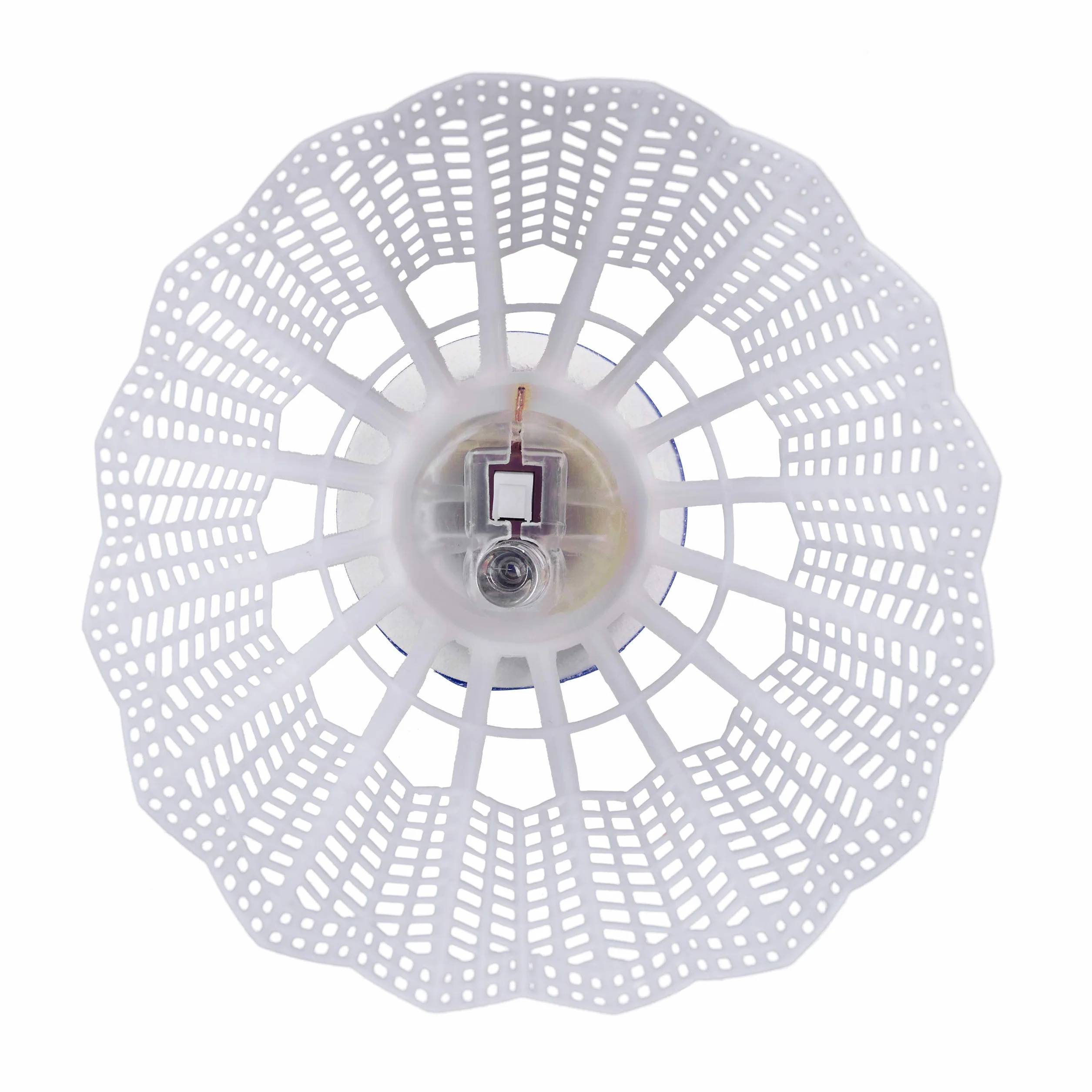 Relaxdays Piłka świecąca, zestaw 8 sztuk LED do badmintona wys. x D 8 5 x 6 cm świecąca lotka do użytku na zewnątrz, biała, zestaw EU