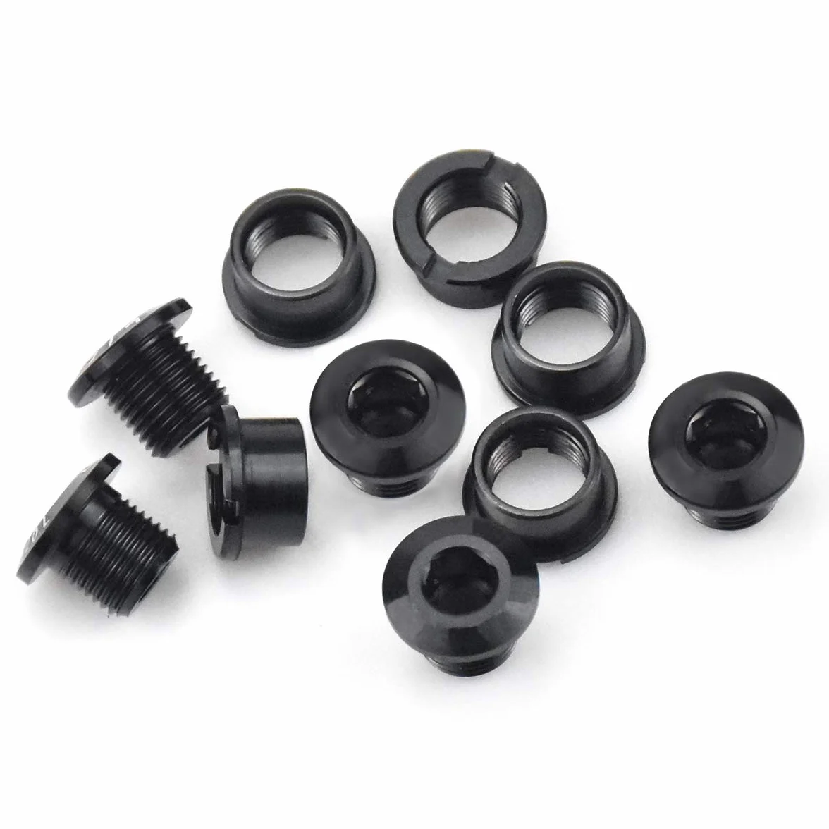 5 sztuk M8 śruba korbowa do roweru 7075, stop aluminium, śruby zębate, śruby korbowe, śruby rowerowe, ramię korbowe, śruba, nasadka mocująca do roweru wyścigowego, roweru górskiego, BMX MTB, kolor czarny