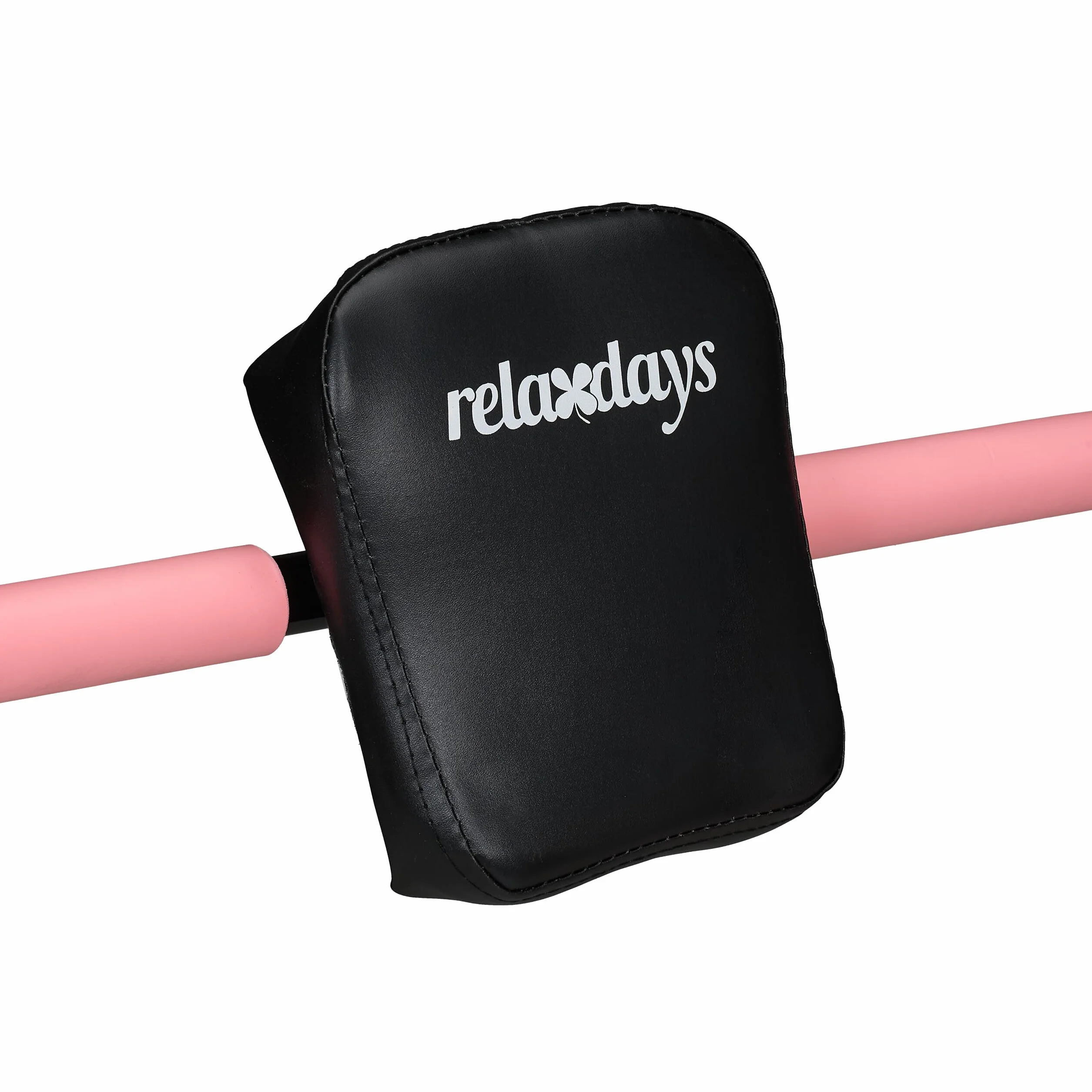 Relaxdays Trener brzucha, do mięśni rdzenia, wys. x szer. x gł.: 68,5 x 69 x 65 cm, skuteczny trening brzucha w domu, przysiady, różowy/czarny, tworzywo sztuczne, stal