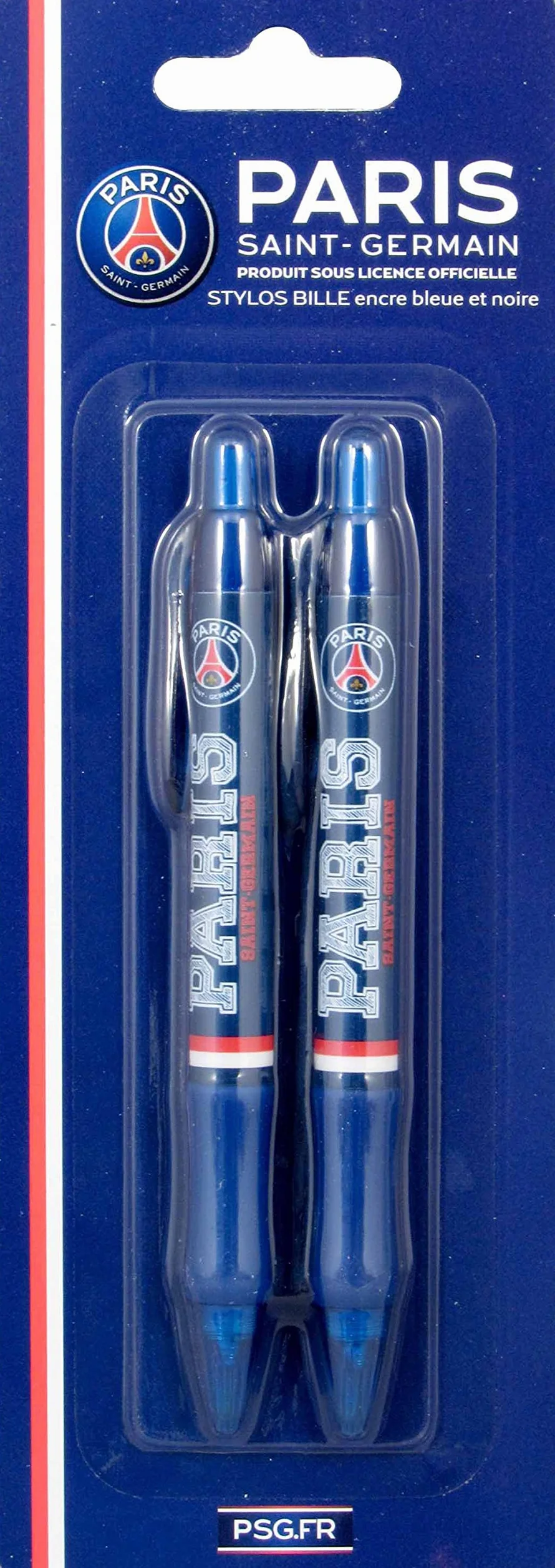 Długopis, chowany PSG x 2, oficjalna kolekcja Paris Saint Germain
