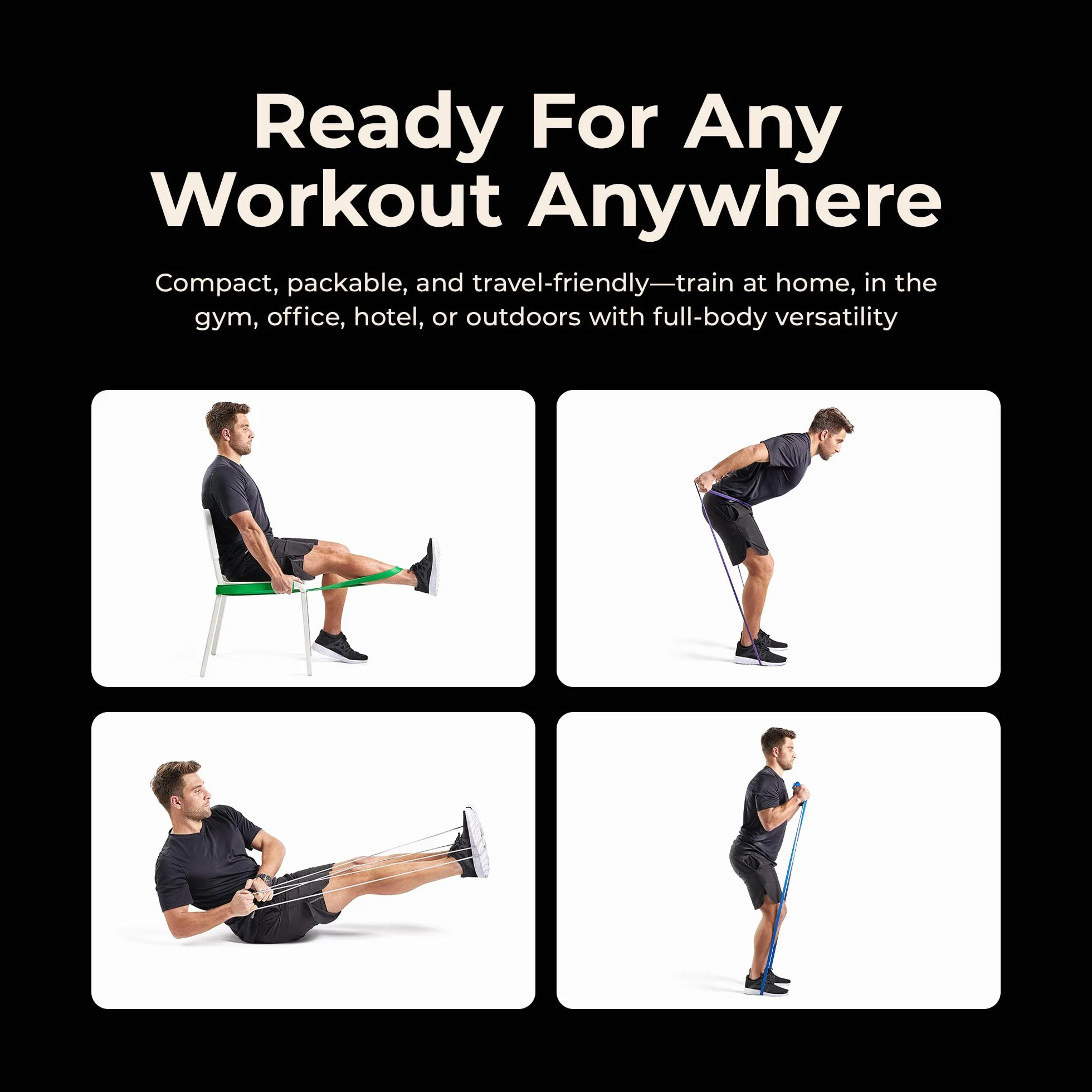 Sunny Health & Fitness Strength Training Band Combo Set of 4