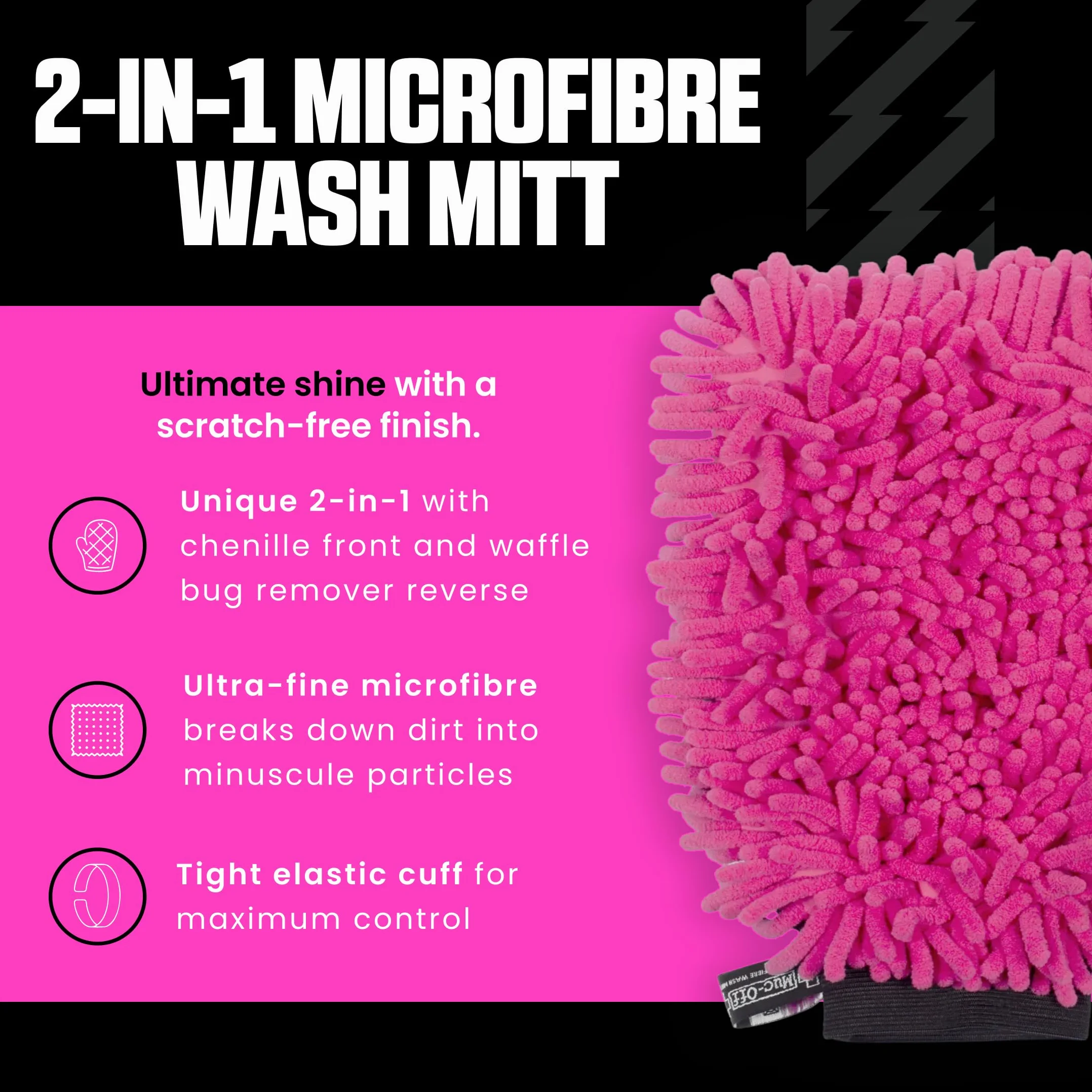 Muc Off Unisex 20411 Rękawica 2 w 1, Różowy