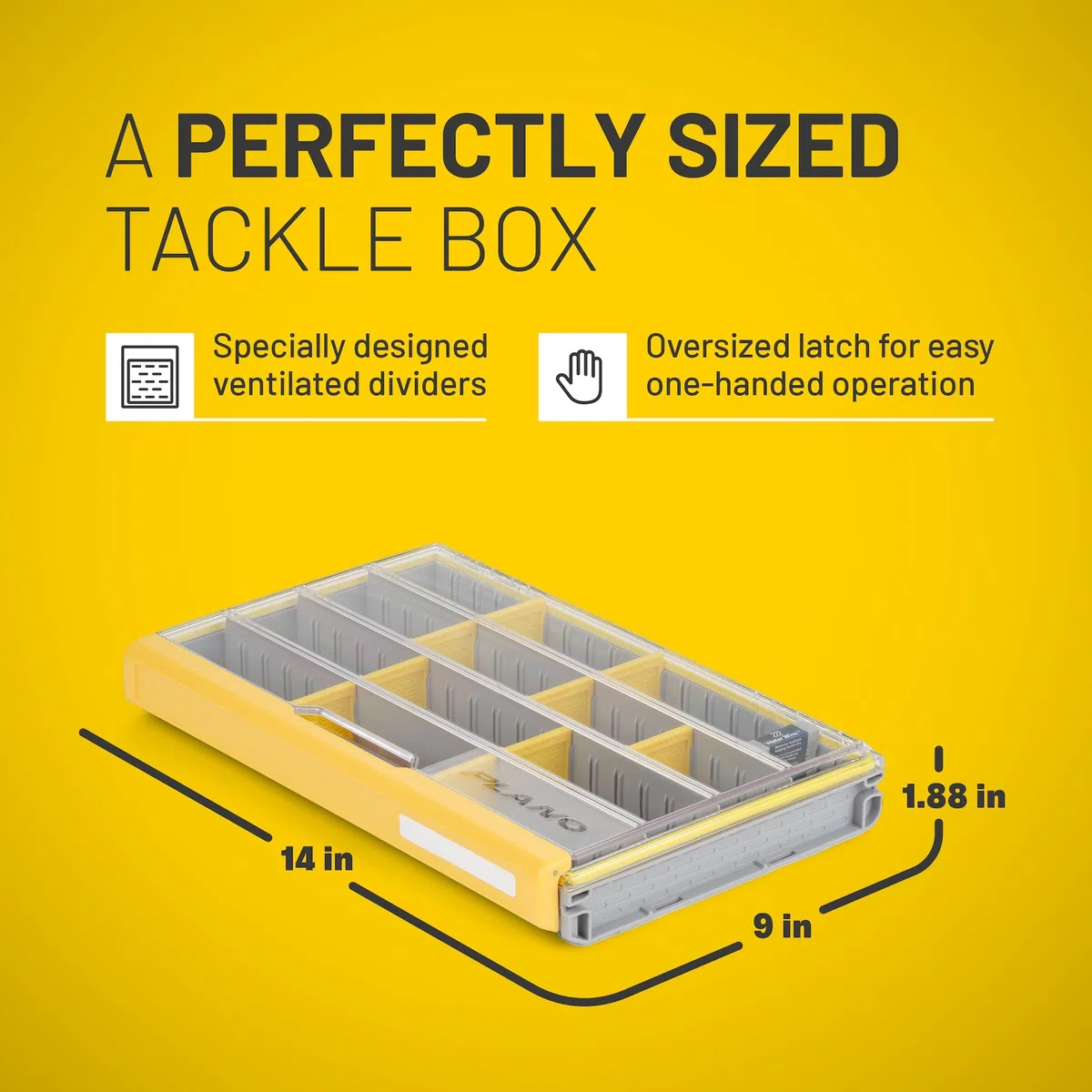 PLANO Edge Utility Box 3700 Standard, Wodoodporne Pudełka na Przynęty z Wstępnie Wyciętymi Przegrodami, Pudełka na Przynęty Wędkarskie z Zabezpieczeniem Przed Rdzą, Wytrzymałe Pudełka Organizacyjne