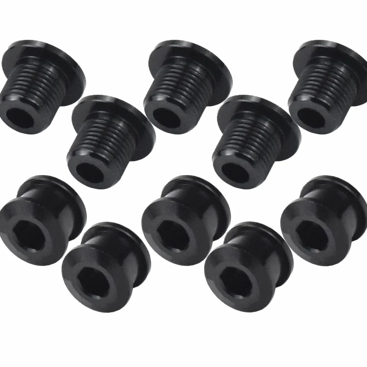 5 sztuk M8 śruba korbowa do roweru 7075, stop aluminium, śruby zębate, śruby korbowe, śruby rowerowe, ramię korbowe, śruba, nasadka mocująca do roweru wyścigowego, roweru górskiego, BMX MTB, kolor czarny